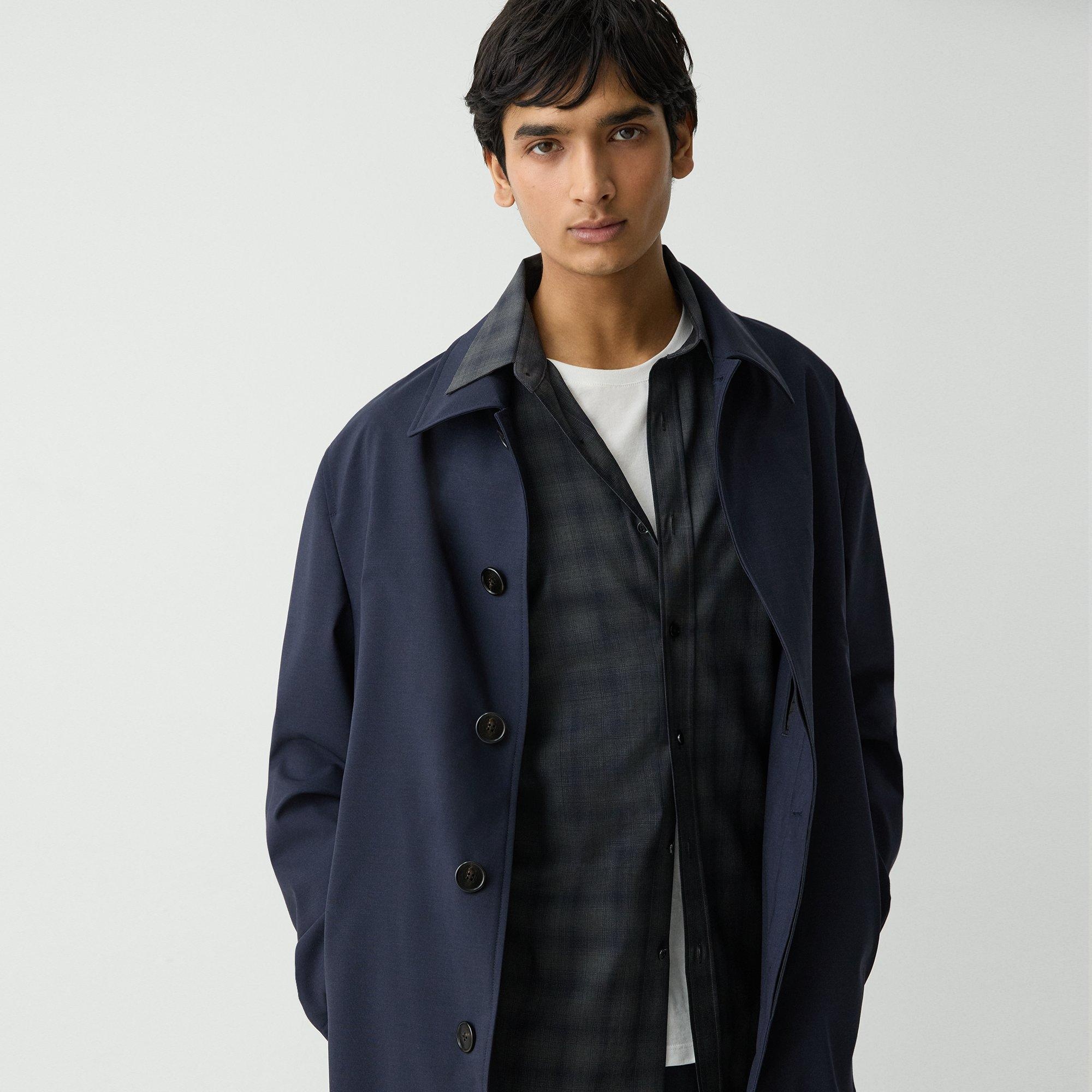 Single-Breasted Overcoat in Stretch Wool - 5