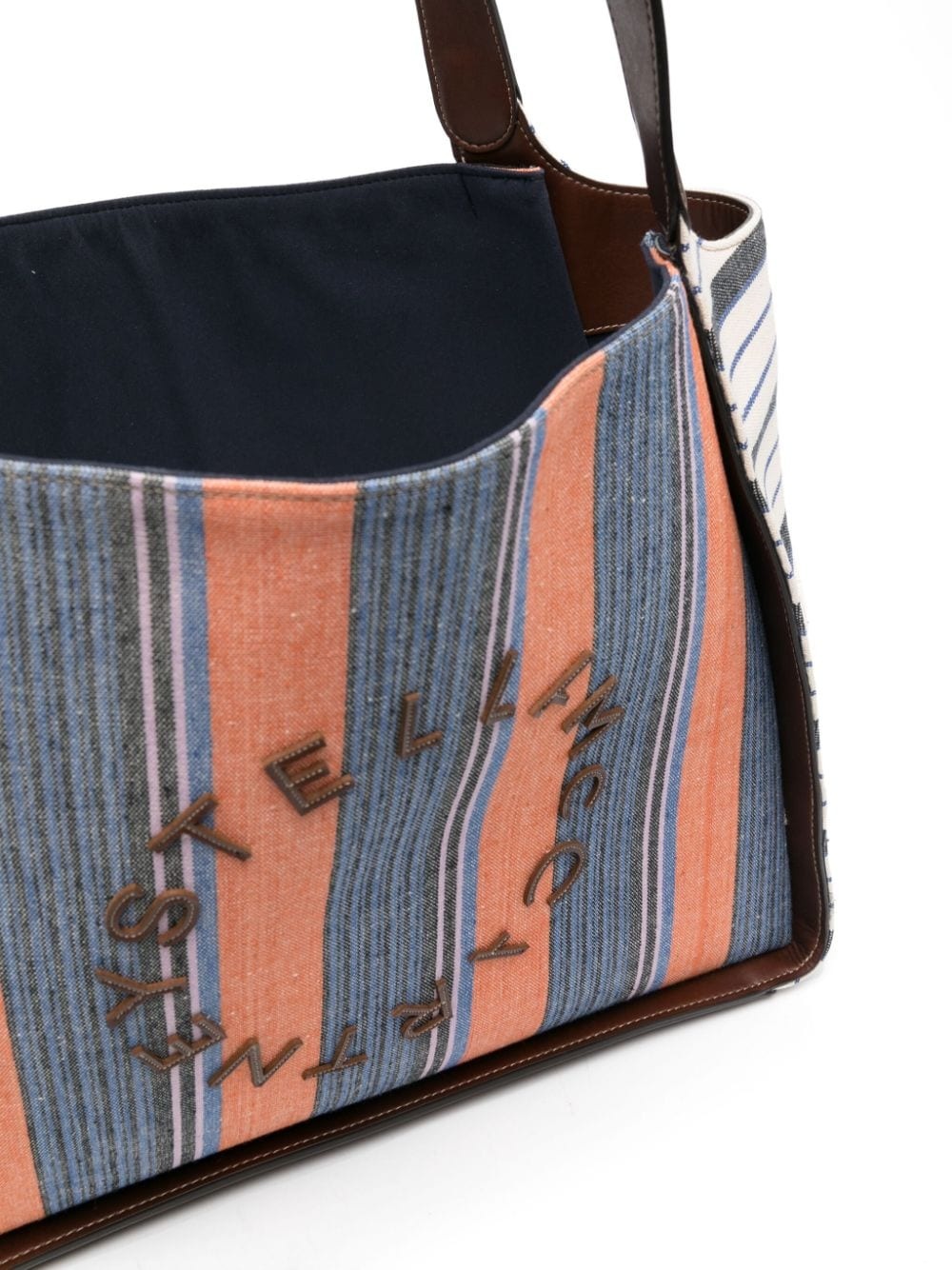 striped cotton tote bag - 5