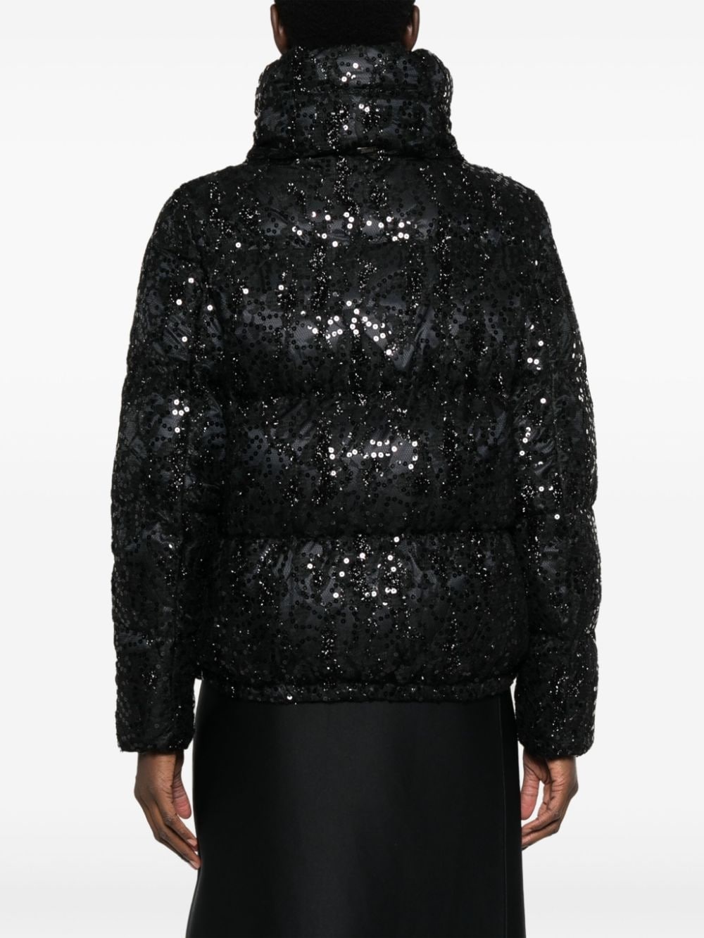 sequinned down puffer jacket - 4
