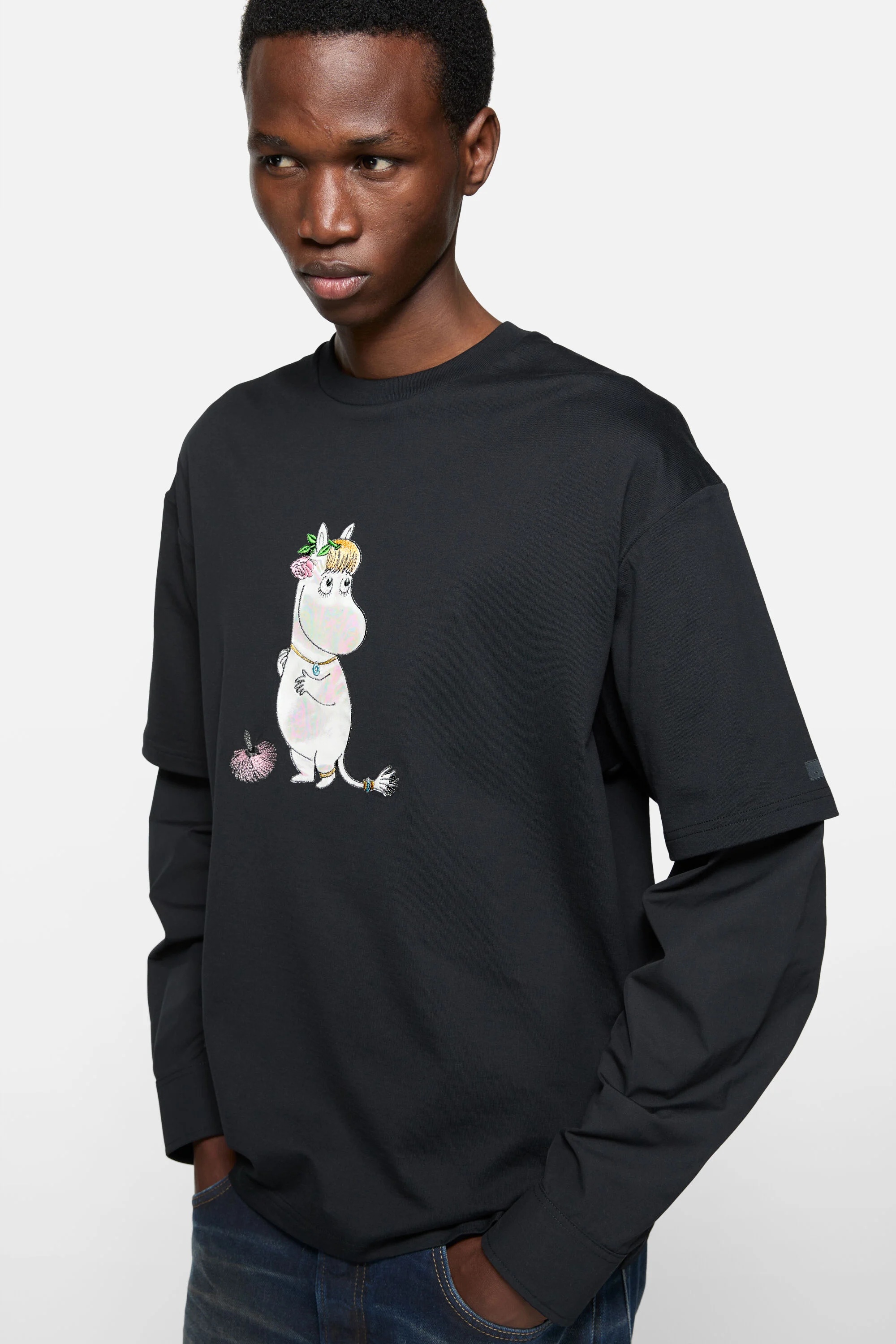 T-shirt Acne Studios x Moomin - All black - 4