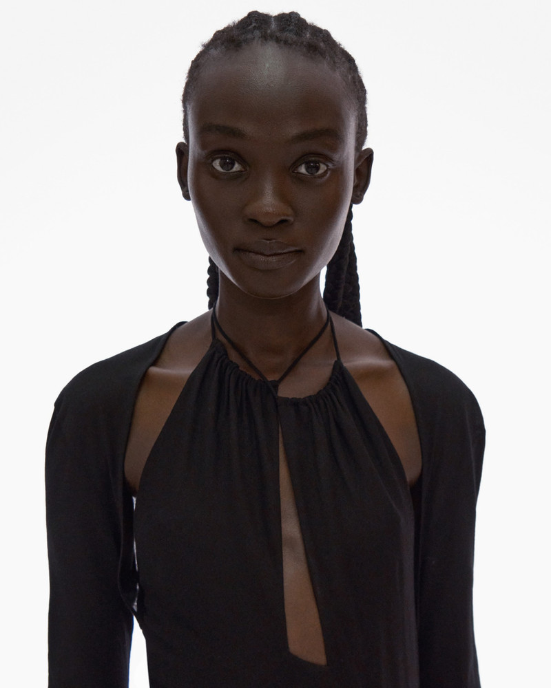 LONG-SLEEVE HALTER DRESS 7