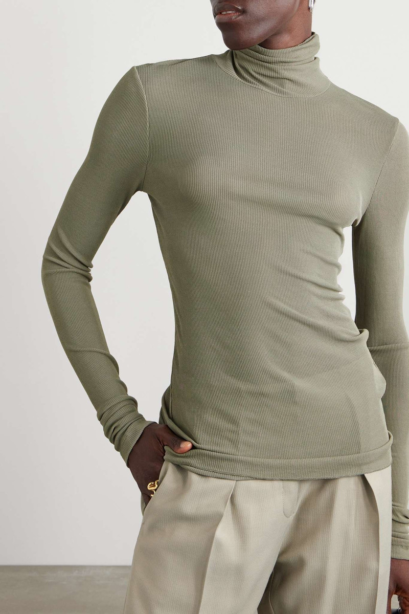 Ribbed jersey turtleneck top 3