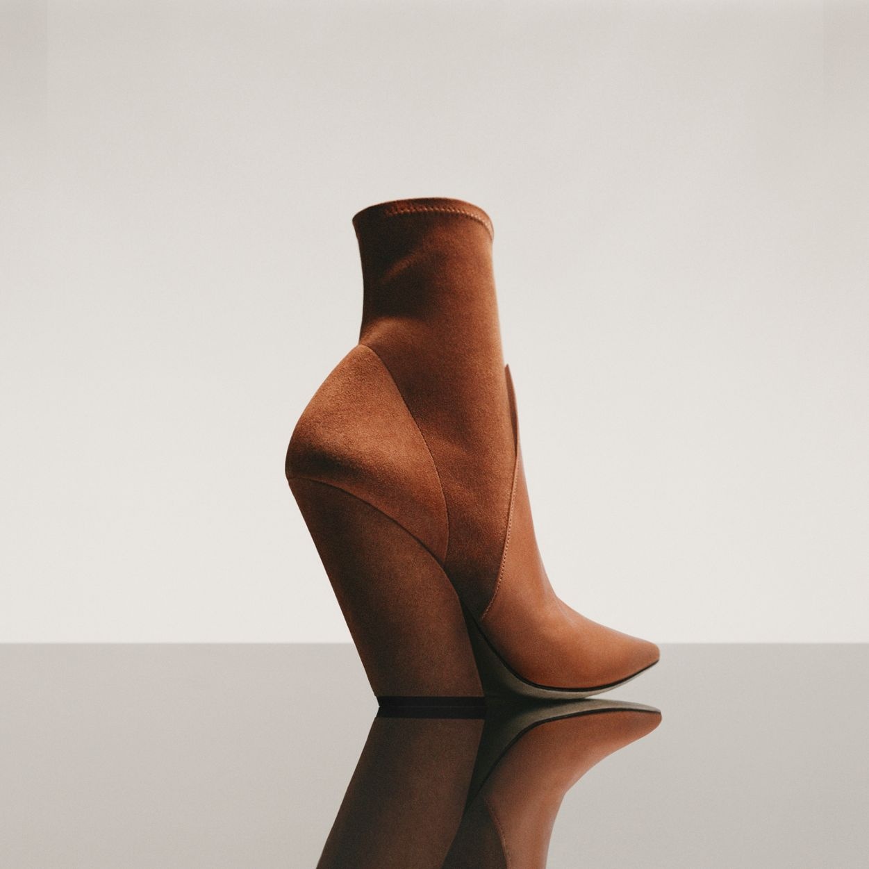 Panelled Suede and Lambskin Ankle Boots - 3