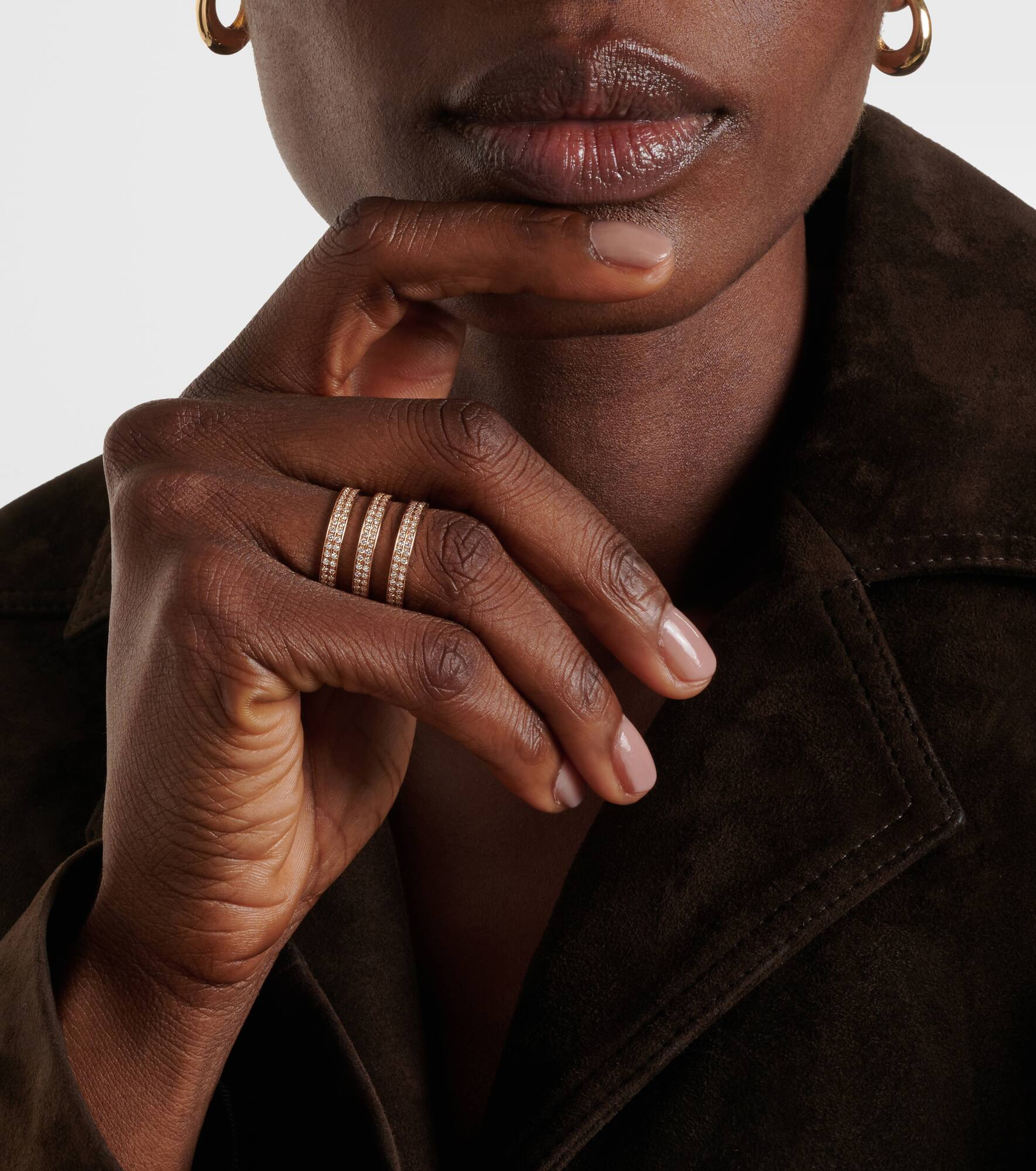 Berbere 18kt rose gold ring with diamonds - 3