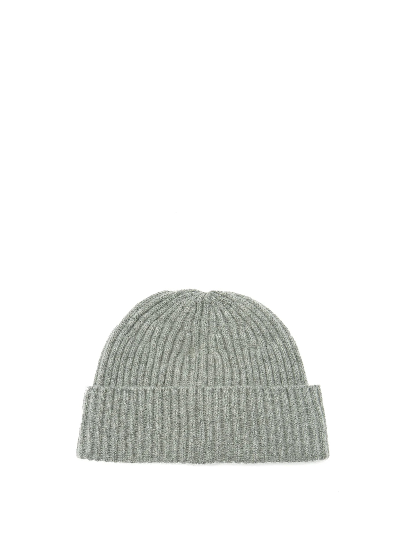 Ribbed cashmere beanie hat - 1