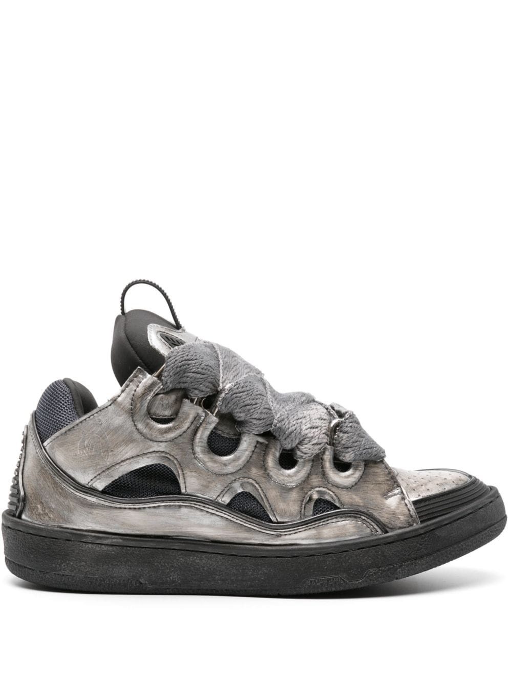 Curb chunky leather sneakers - 1