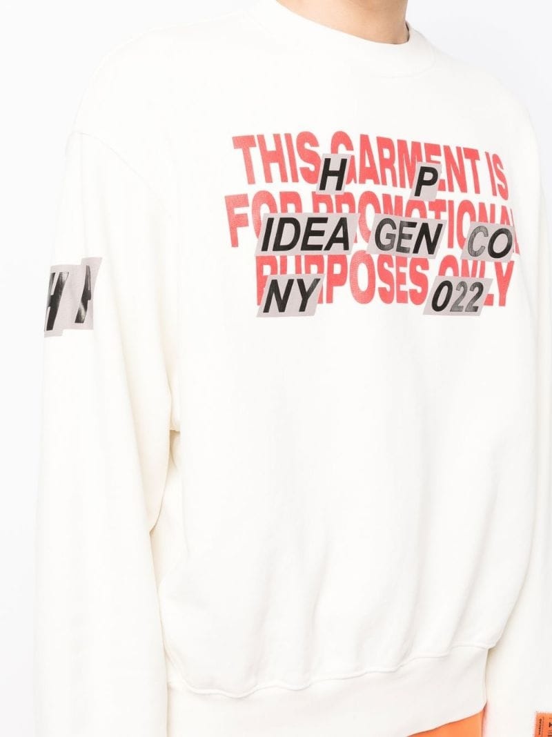 slogan-print long-sleeved sweater - 5