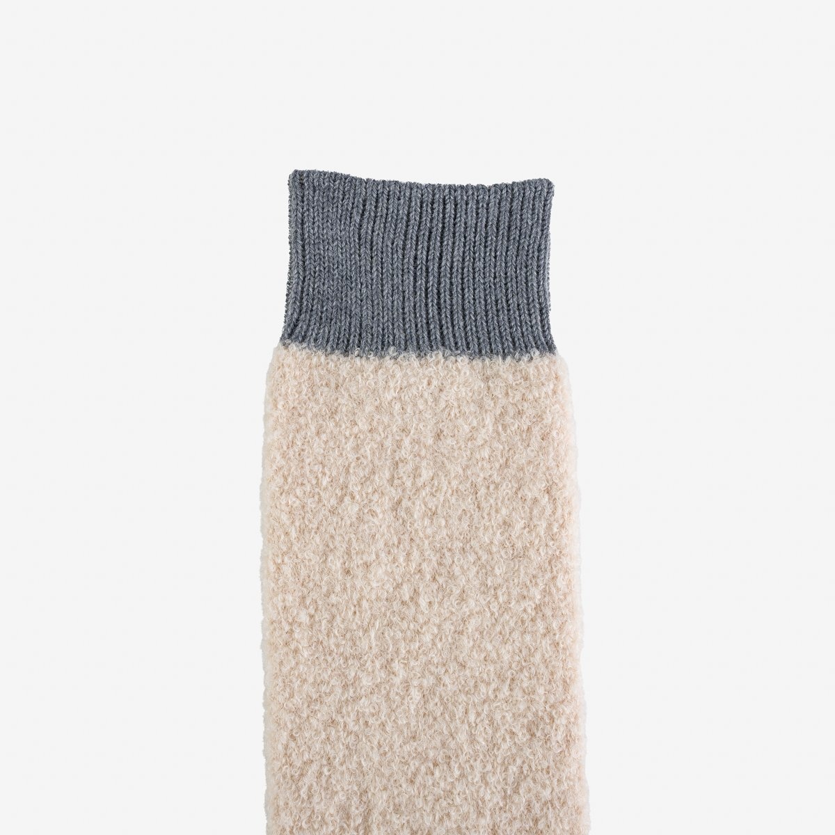 DEC-BOU-WHT Decka Boucle Alpaca Socks - White - 2