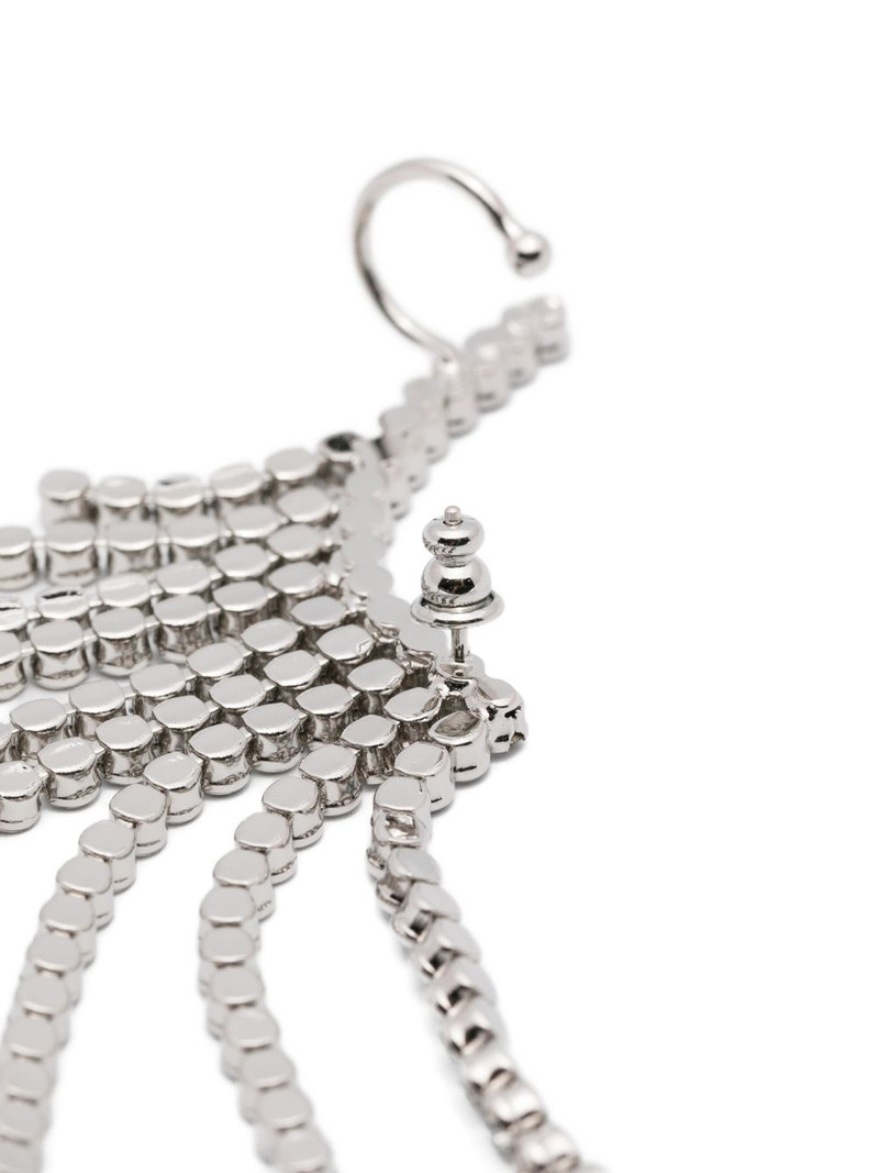 tiered-crystals chain-drop earrings 3