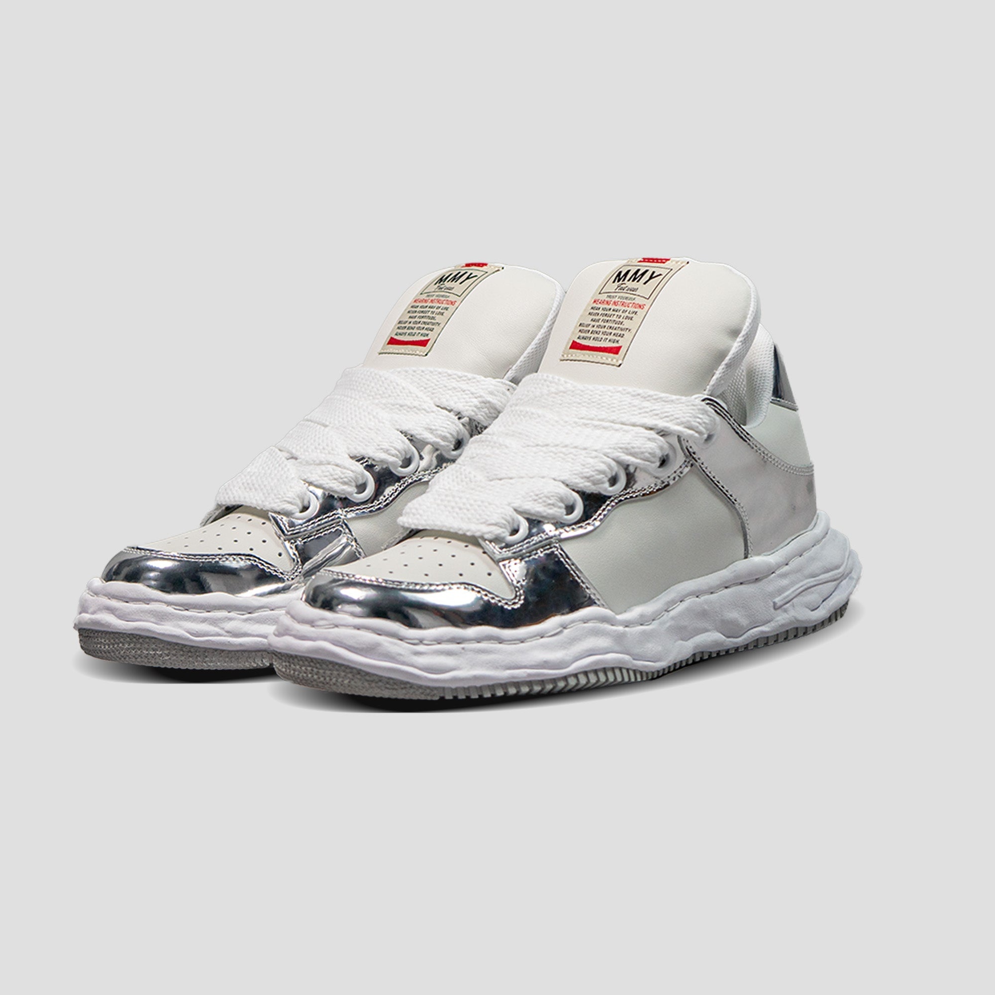 WAYNE OG SOLE LOW-TOP PUFFER LEATHER SNEAKERS - 2