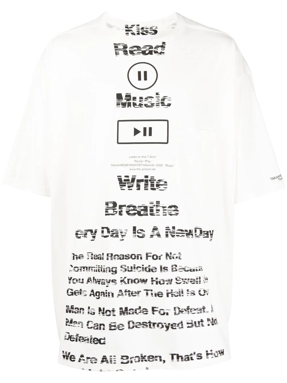 slogan-print short-sleeves T-shirt - 1