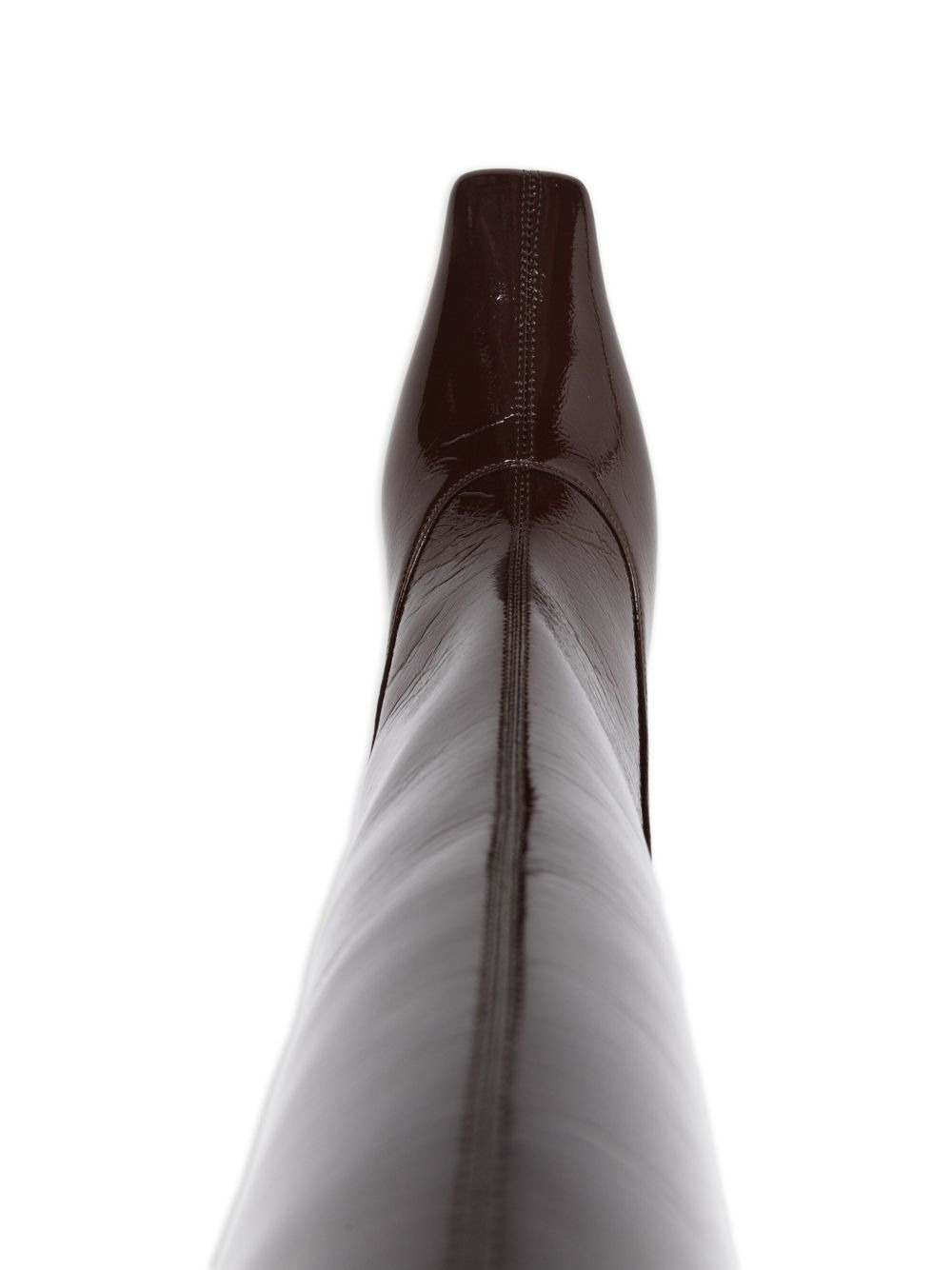 100mm patent-leather knee-high boots - 4
