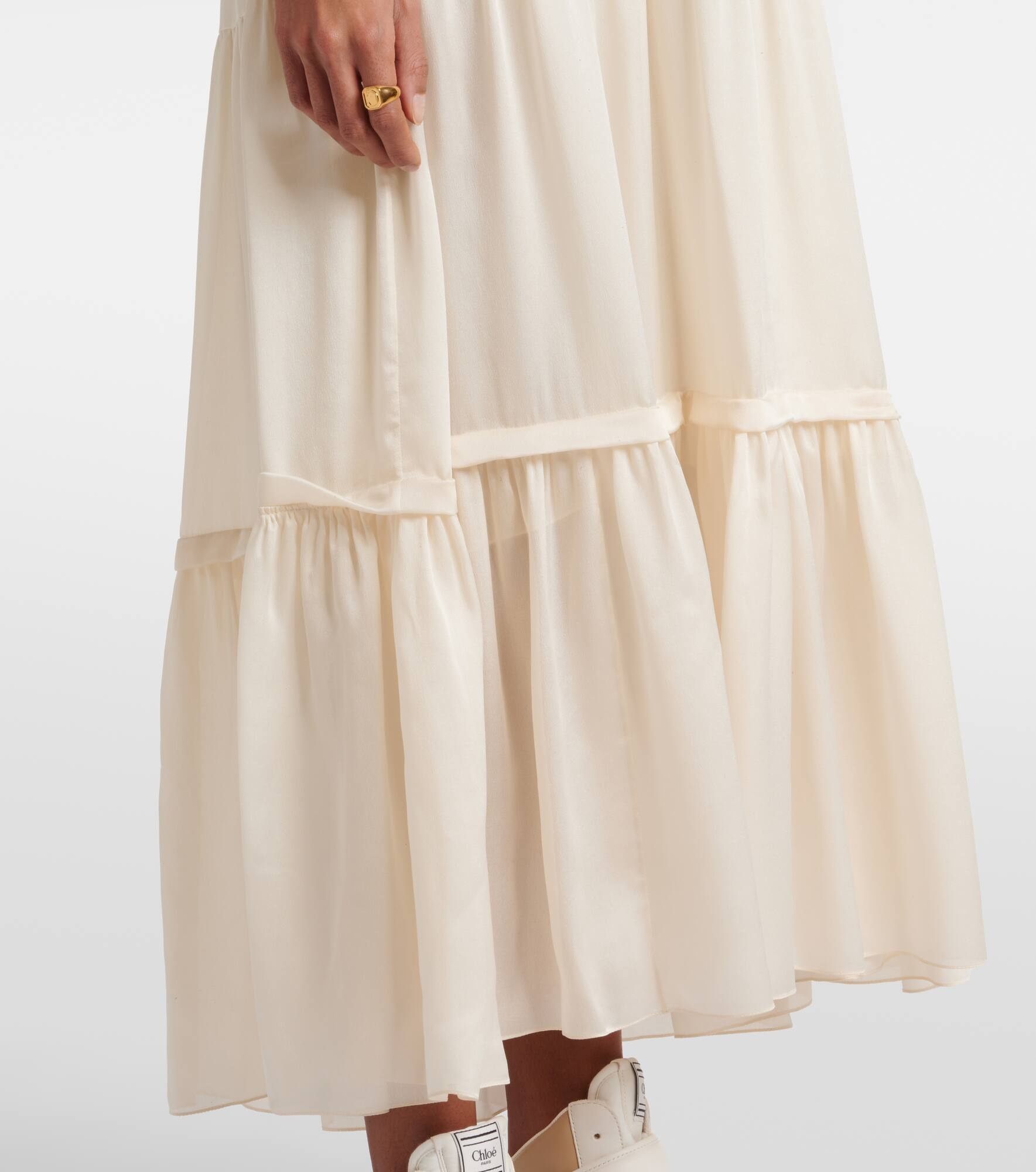Silk midi dress - 5