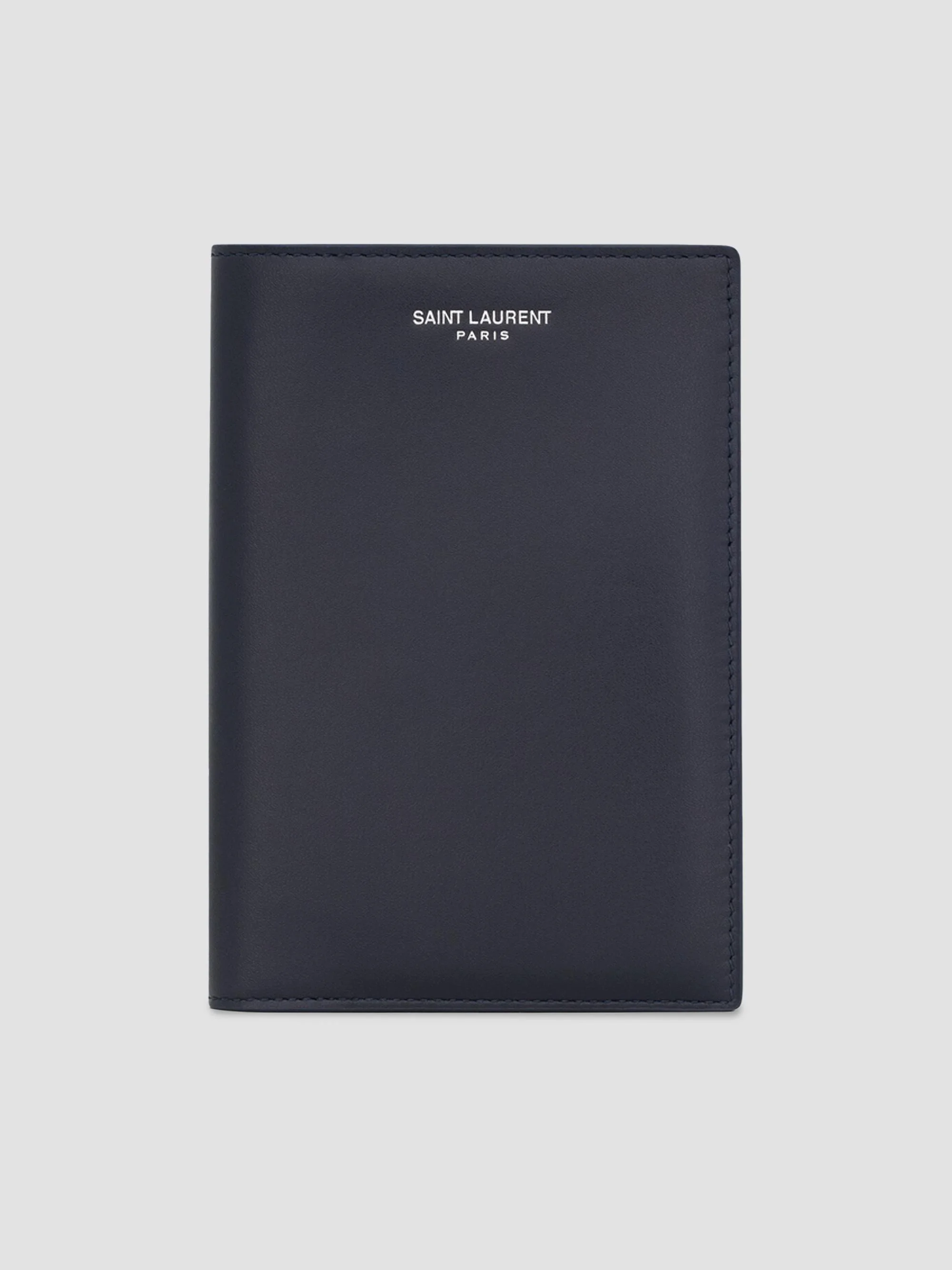 Passport Holder in Smooth Leather - Midnight Blue - 1