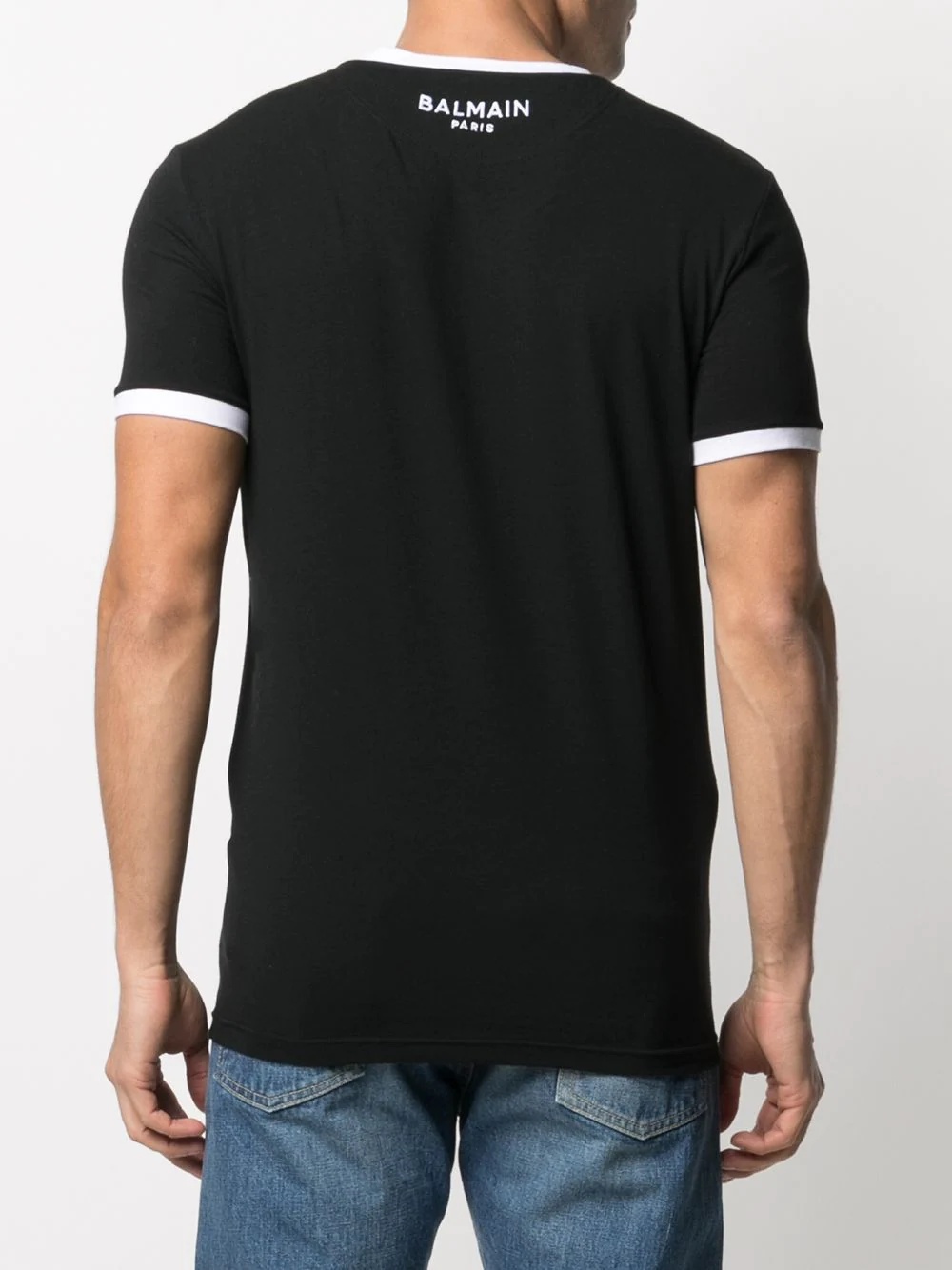 contrast trim T-shirt - 4