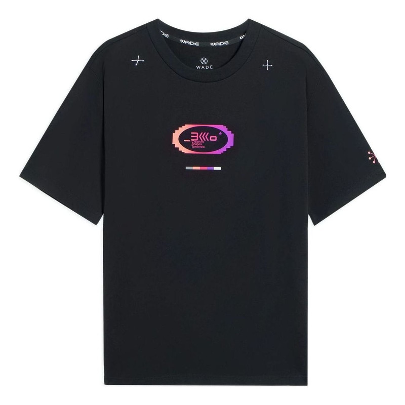 Li-Ning Way Of Wade 003 Graphic T-shirt 'Black Purple' AHSSA47-1 - 1