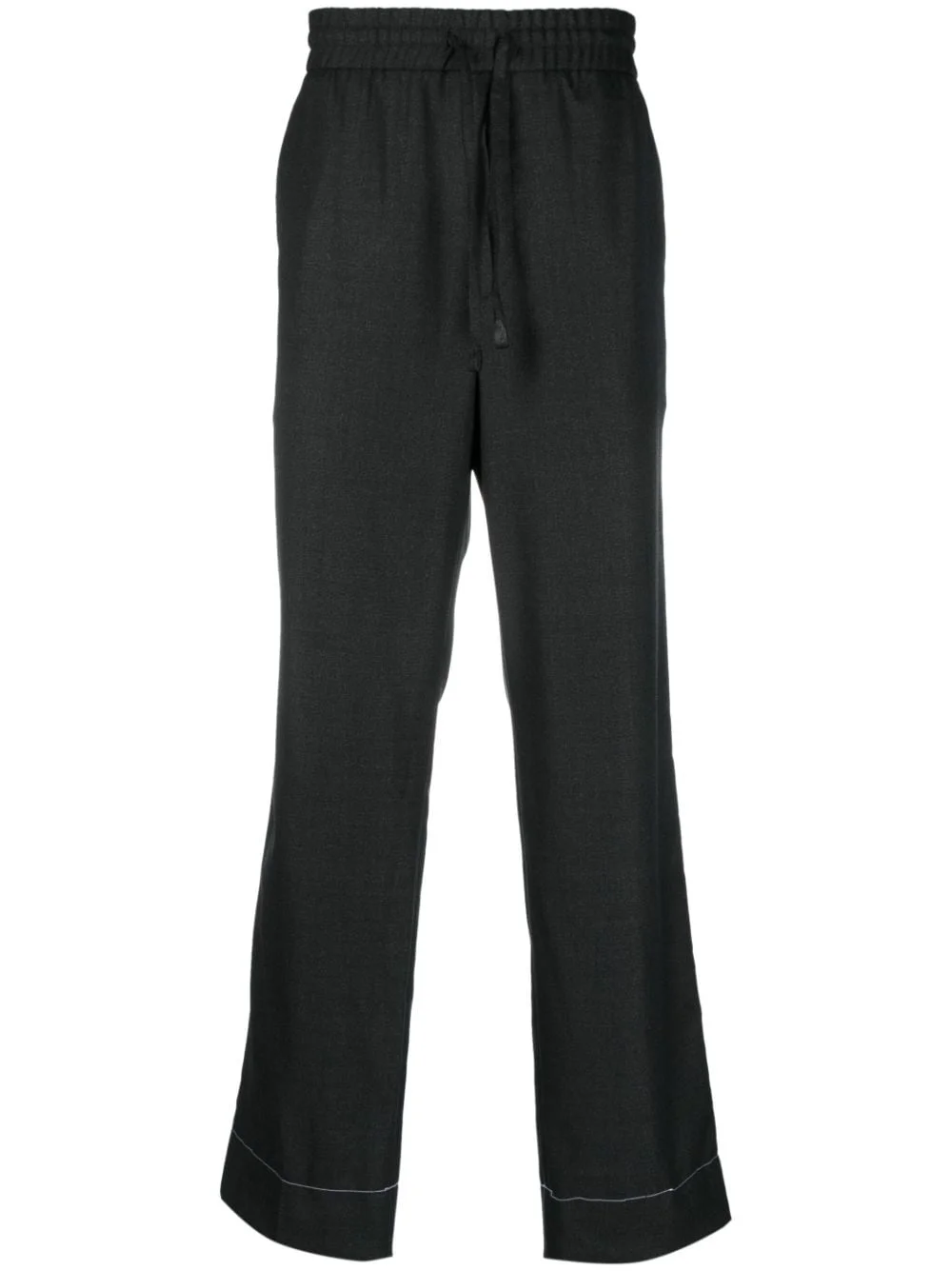 drawstring-waist wool trousers - 1