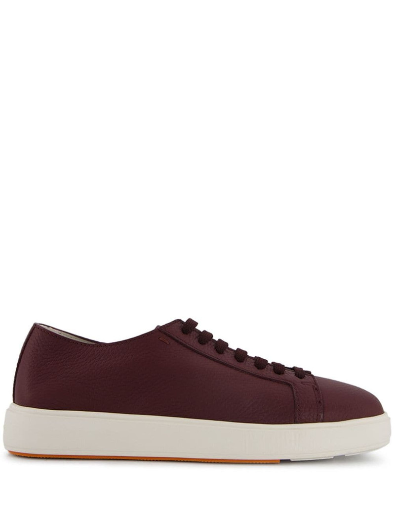 Santoni leather low-top sneakers outlook
