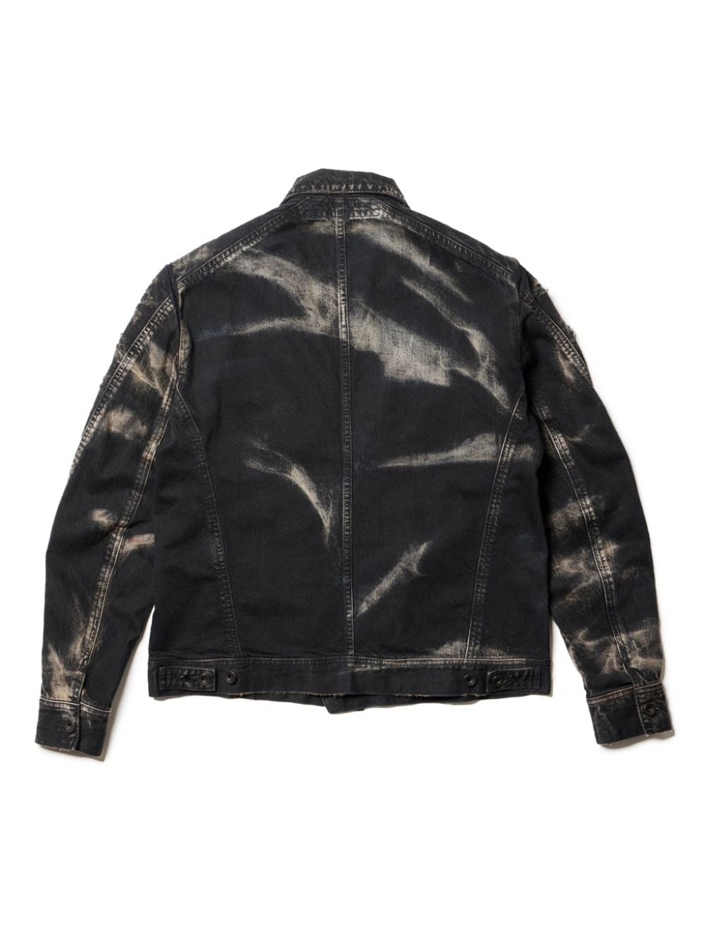 bleach-wash denim jacket - 6
