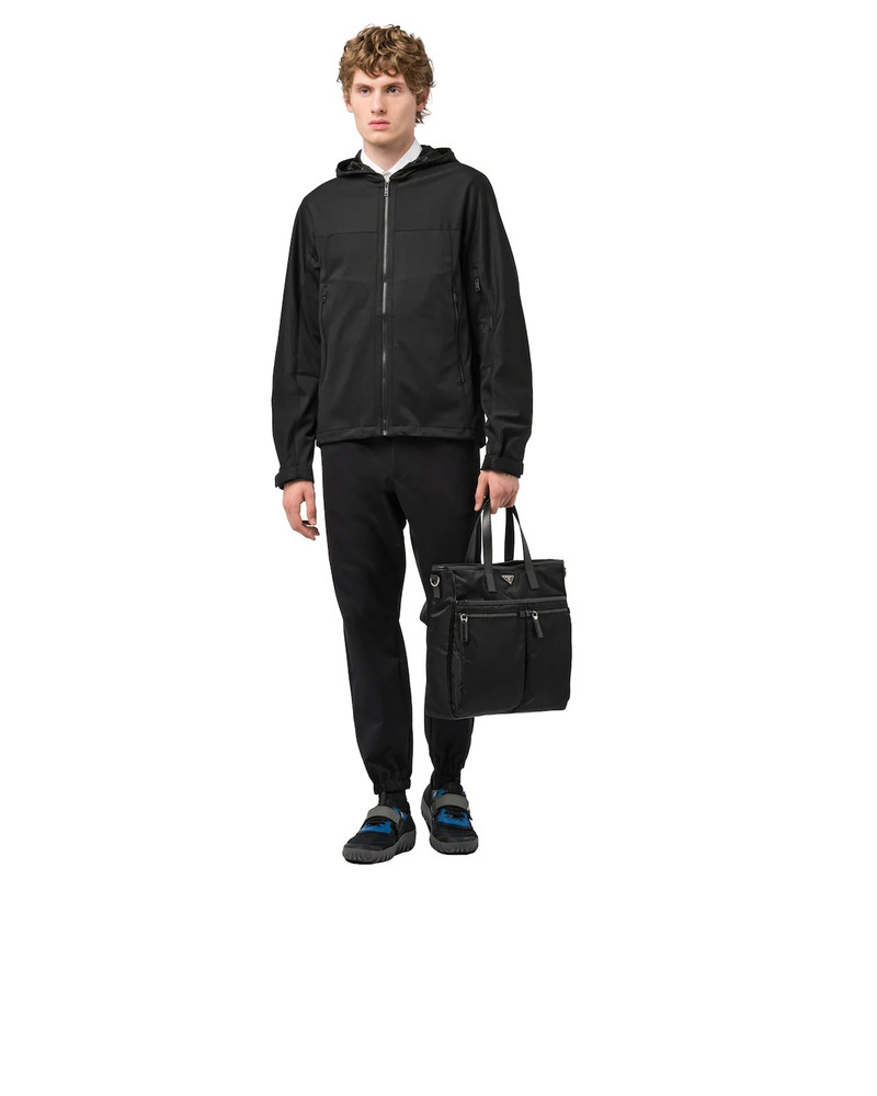 Prada Nylon and Saffiano Leather Tote outlook