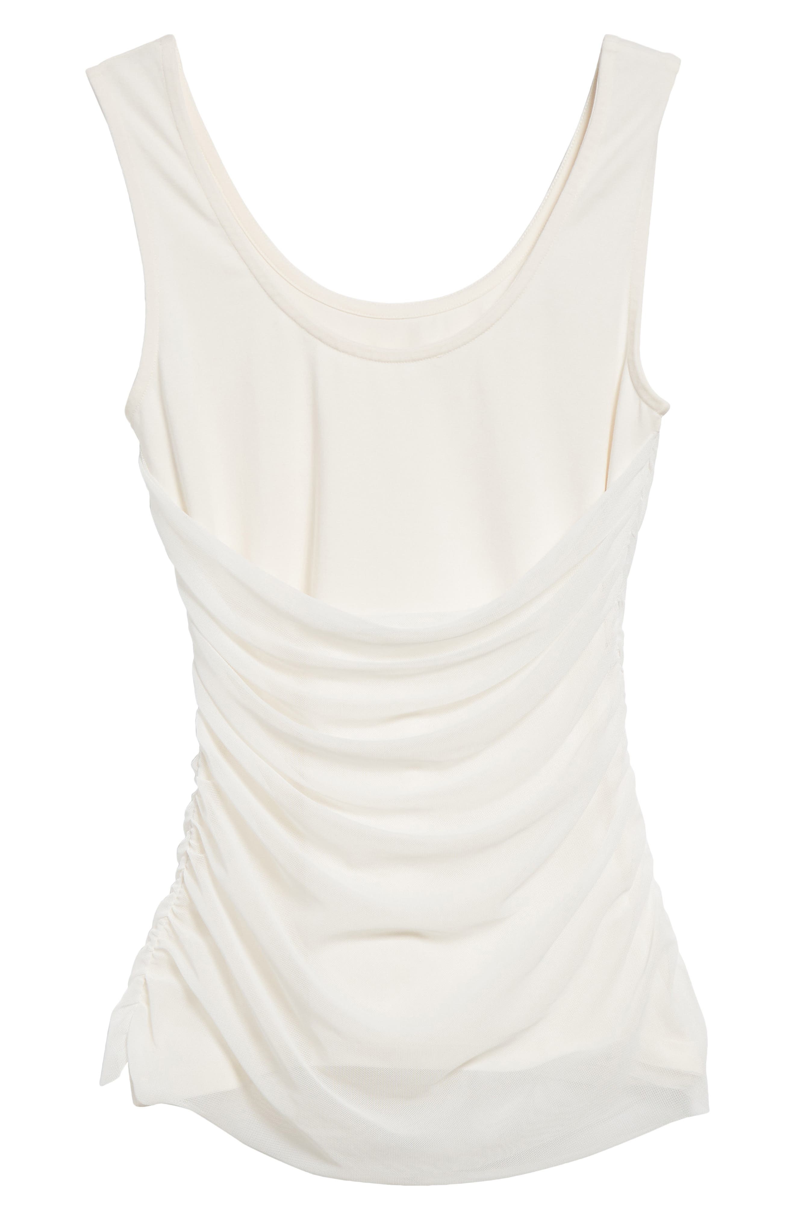 Paloma Wool Vichyl Gathered Overlay Tank in White at Nordstrom - 6