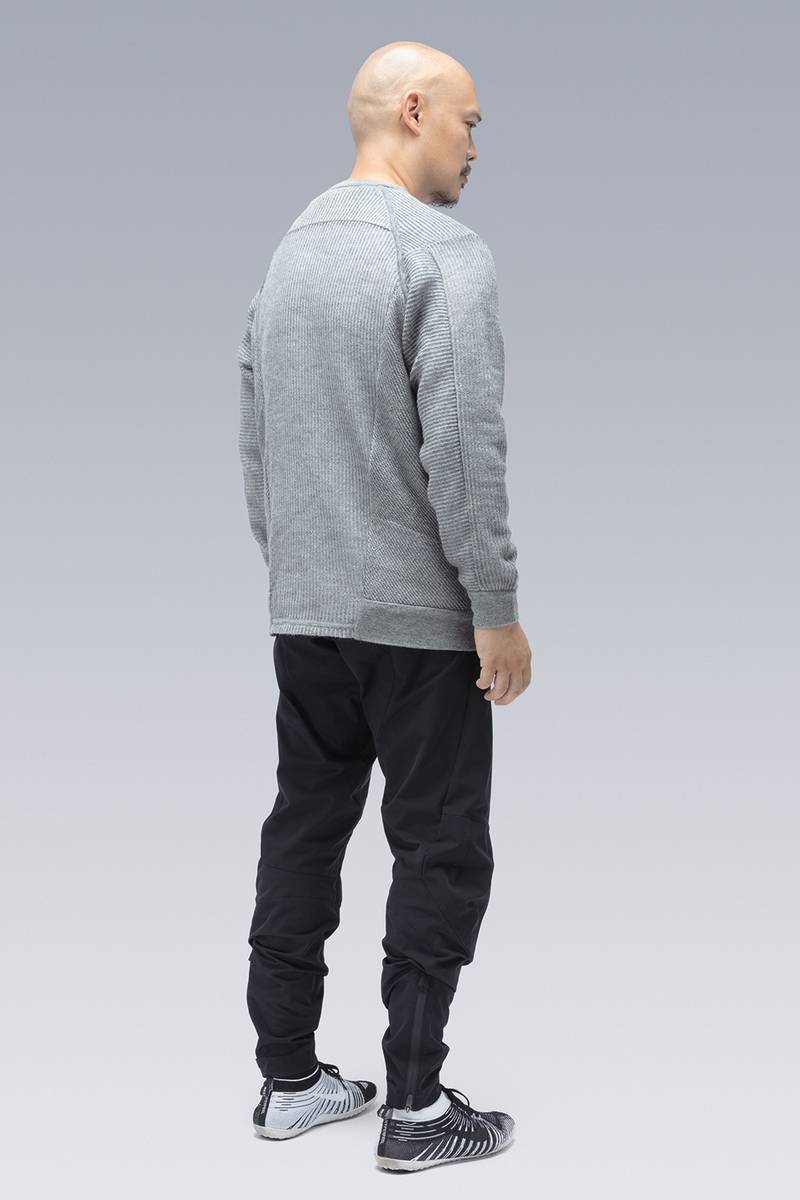 ACRONYM C1-AM Cashllama Silk Mesh Crewneck Sweatshirt Gray outlook