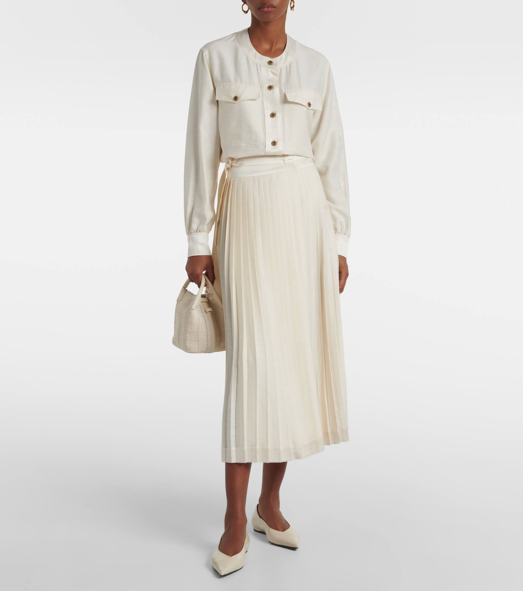 Quincy silk shantung blouse - 2