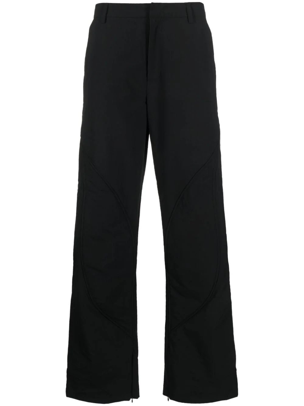mid-rise stud-detailing trousers - 1