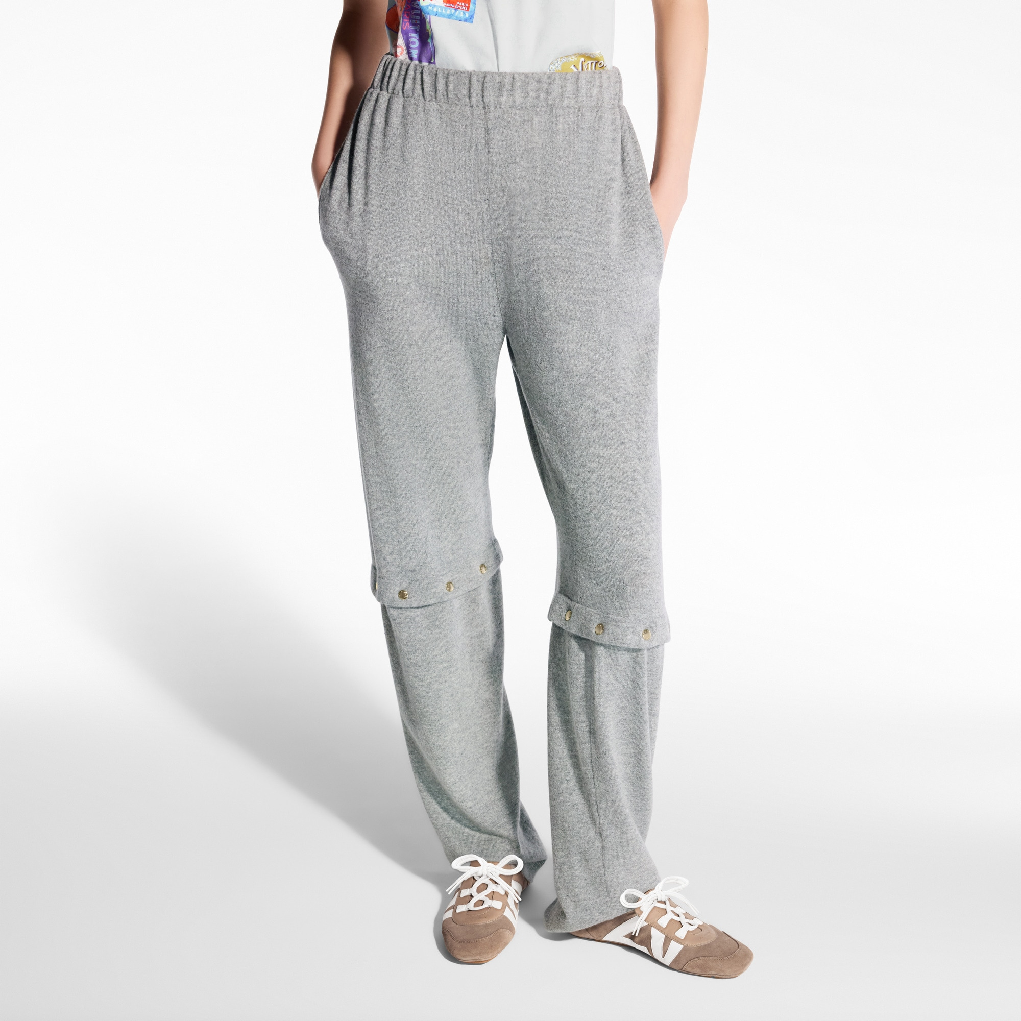 Snap Leg Knit Pants - 2