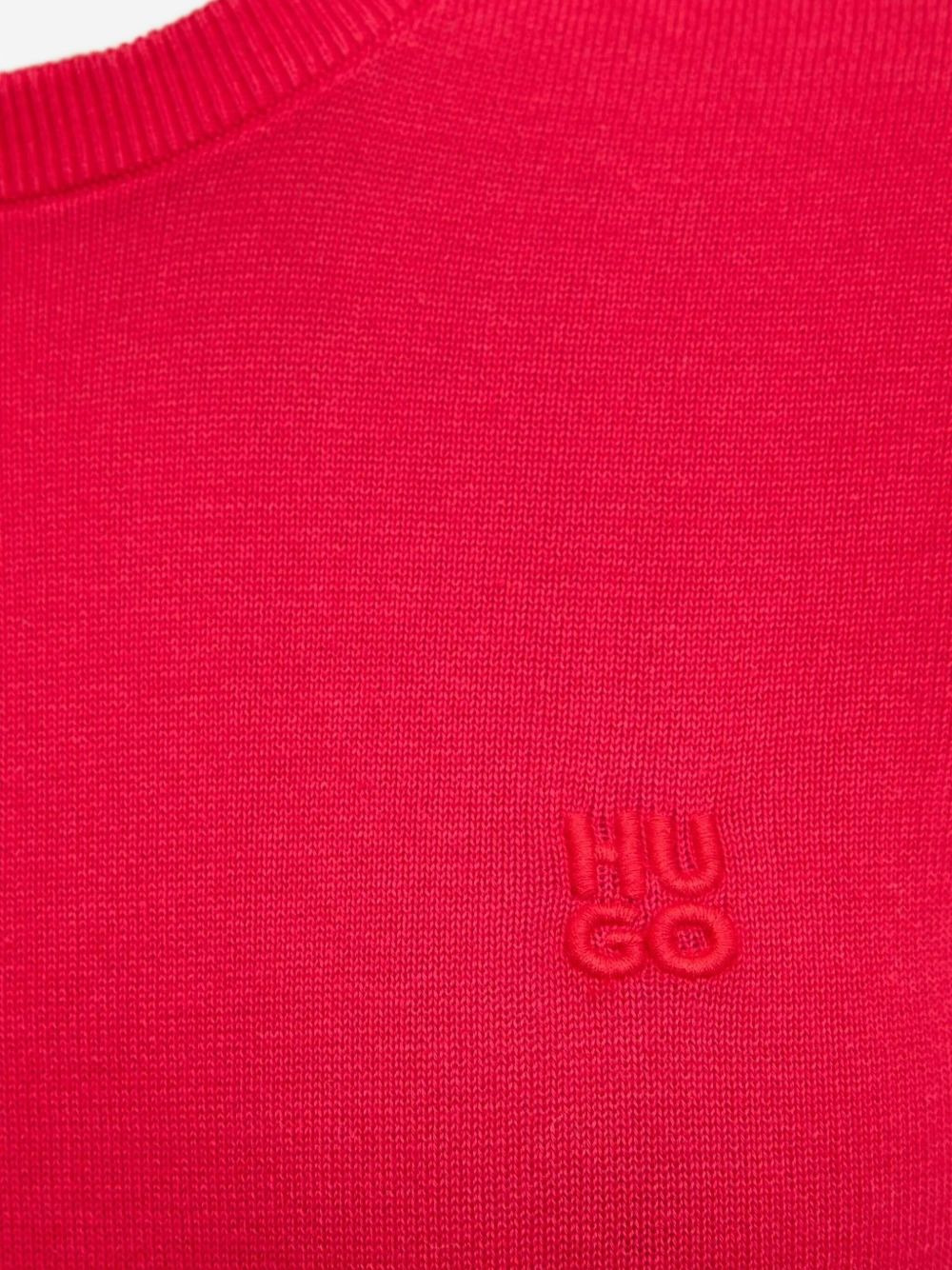logo-embroidered long-sleeve jumper - 4