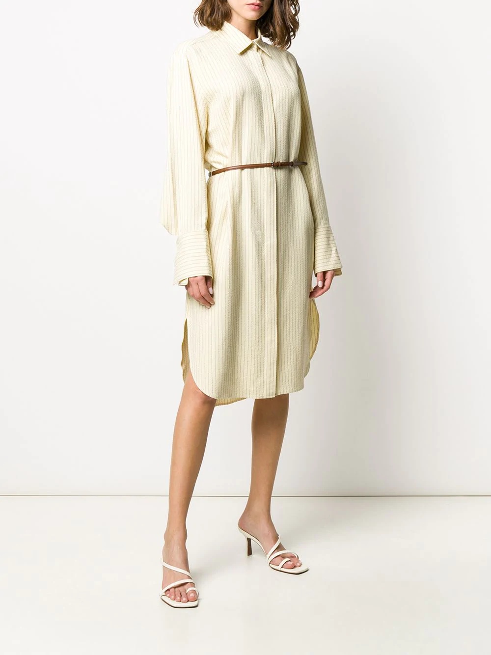 belted shirt dress - 3