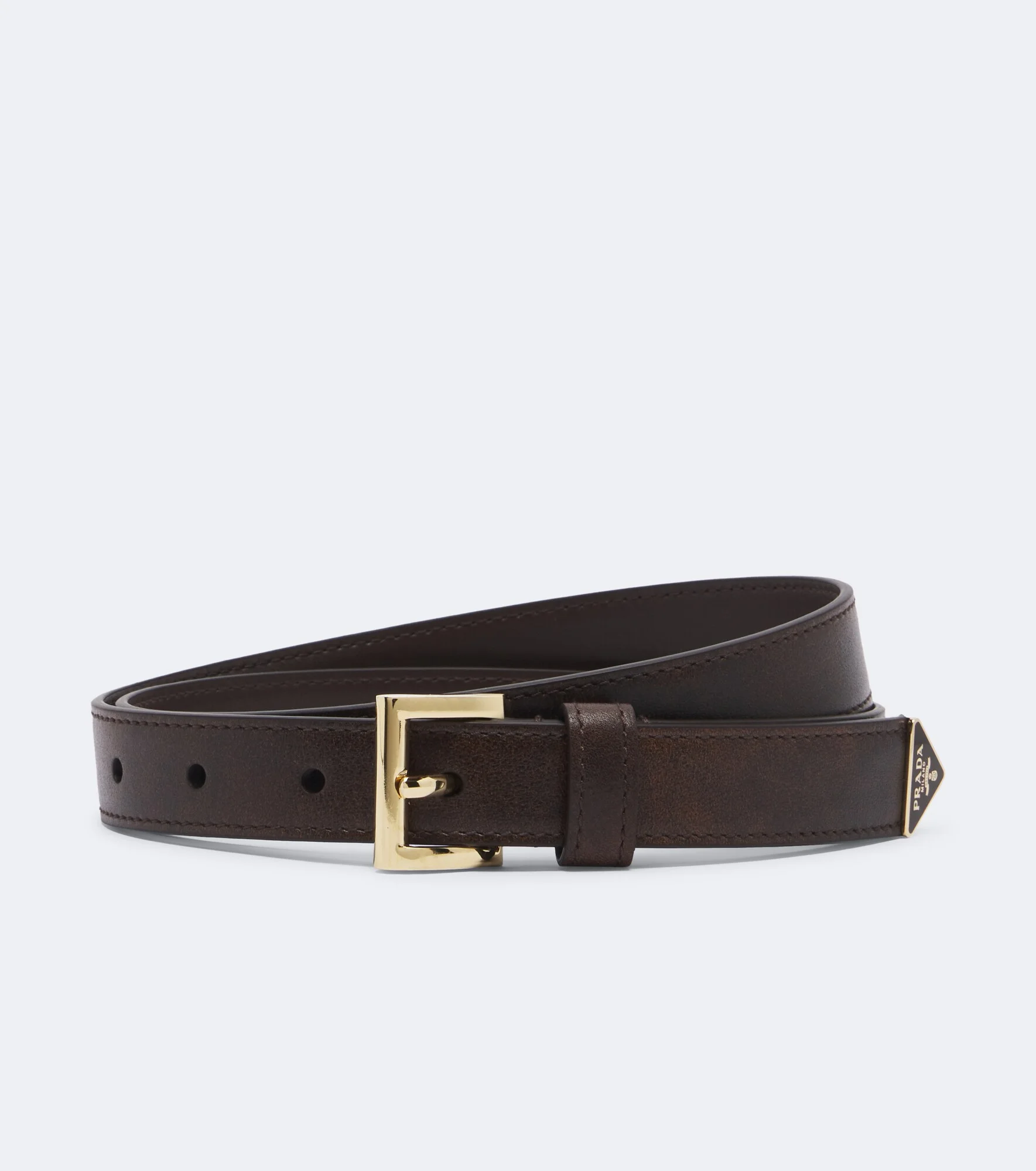 Logo leather belt - 1