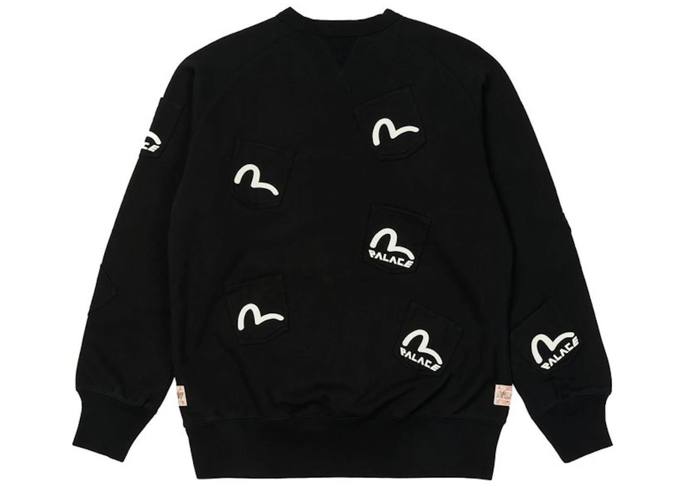 Palace x Evisu Multi Pocket Crew Black - 2