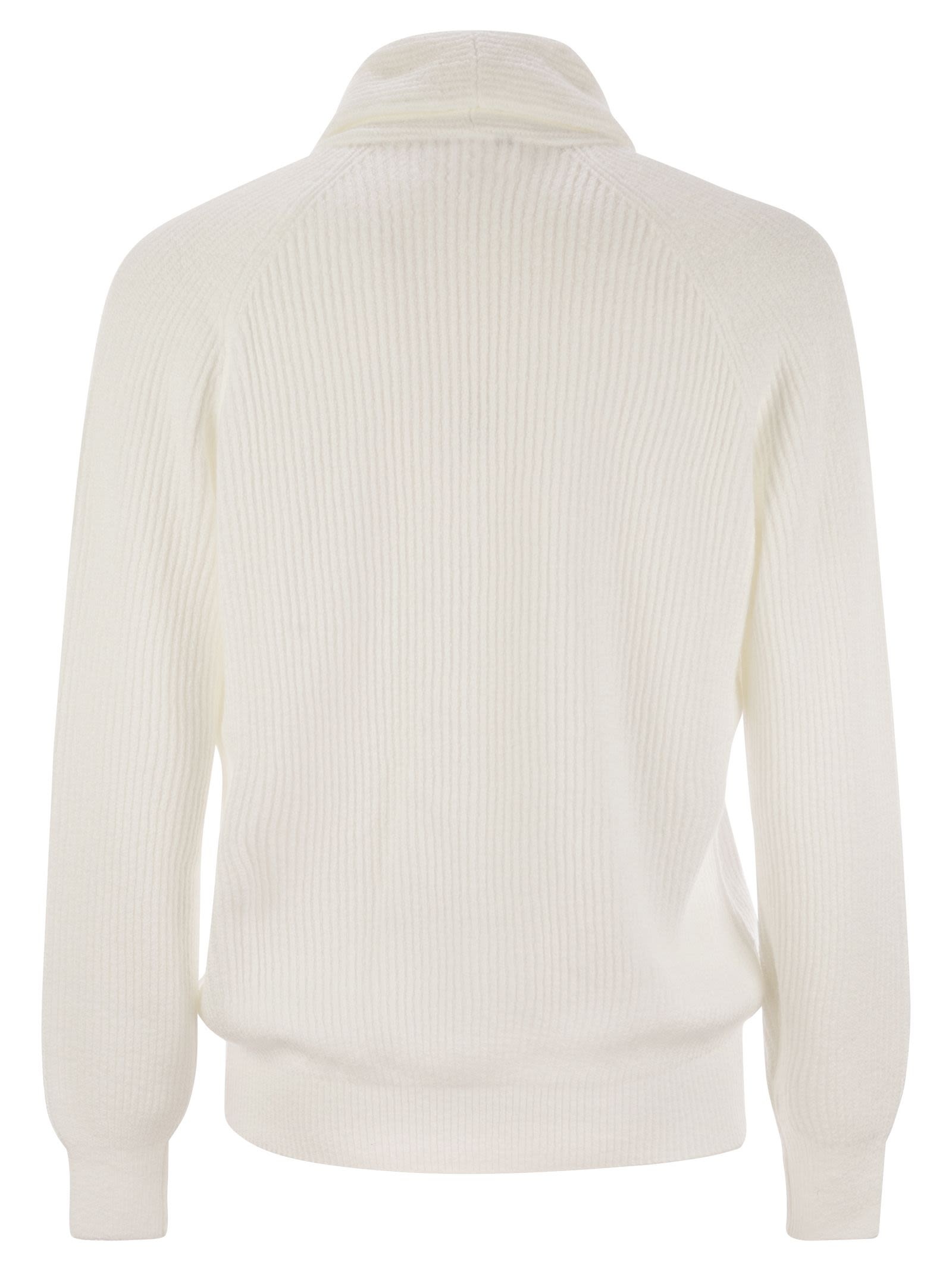 Brunello Cucinelli Men Buttoned Cotton Rib Cardigan - 2