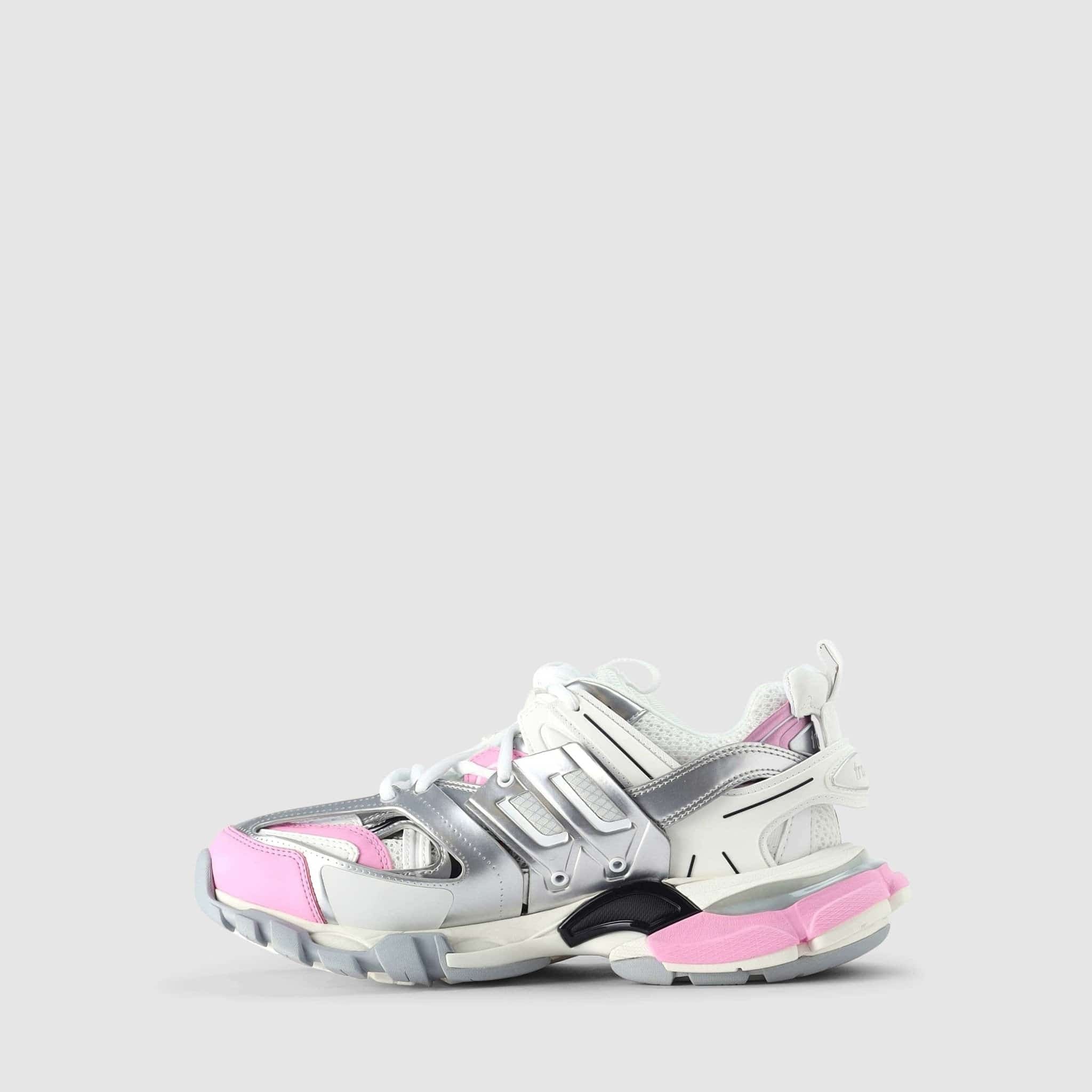 Balenciaga Women's Track Pink Silver Trainers - 10