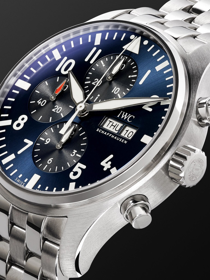 Pilot's Le Petit Prince Edition Chronograph 43mm Stainless Steel Watch, Ref. No. IW377717 Navy 4