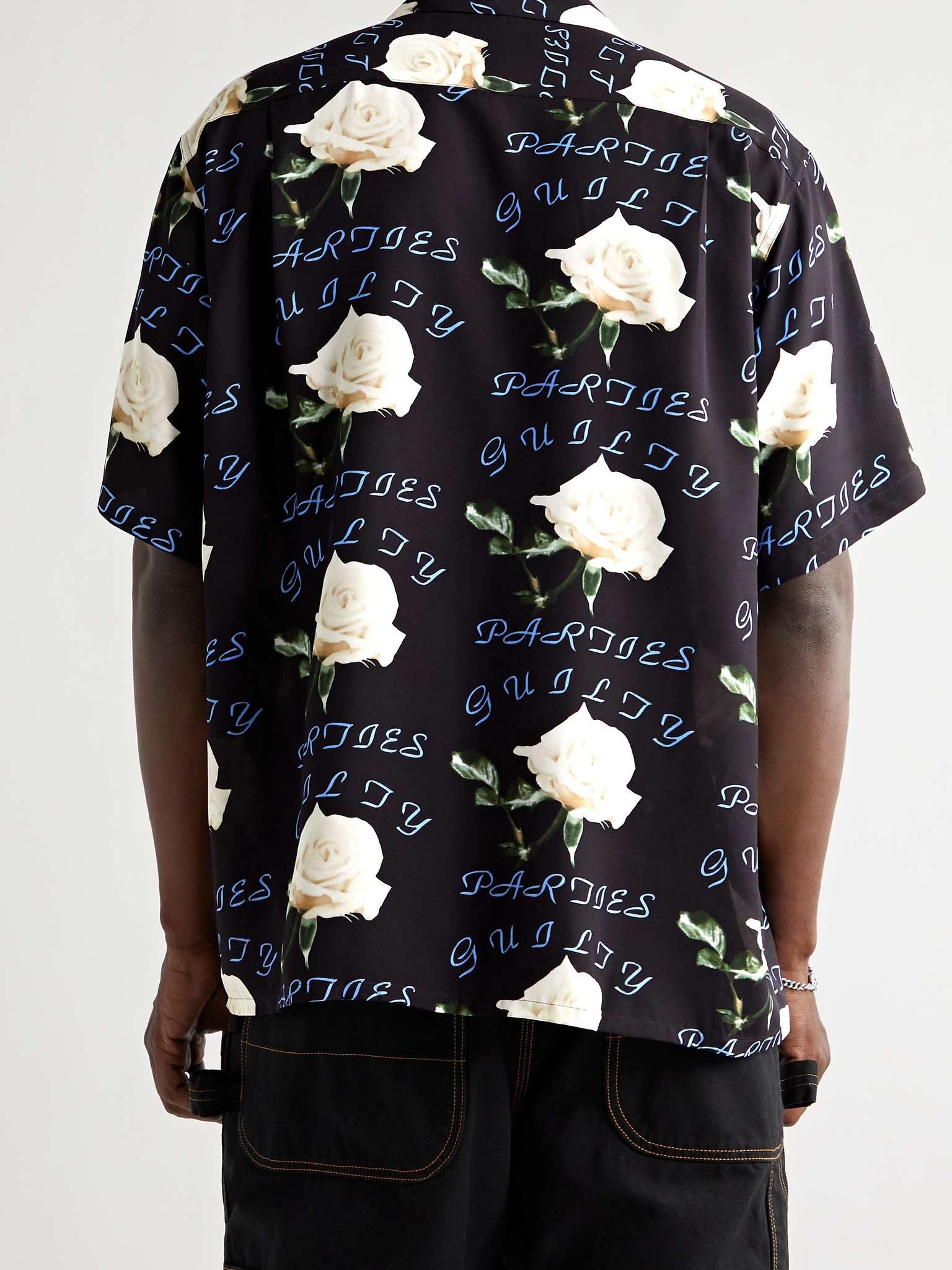 Camp-Collar Printed Woven Shirt - 4