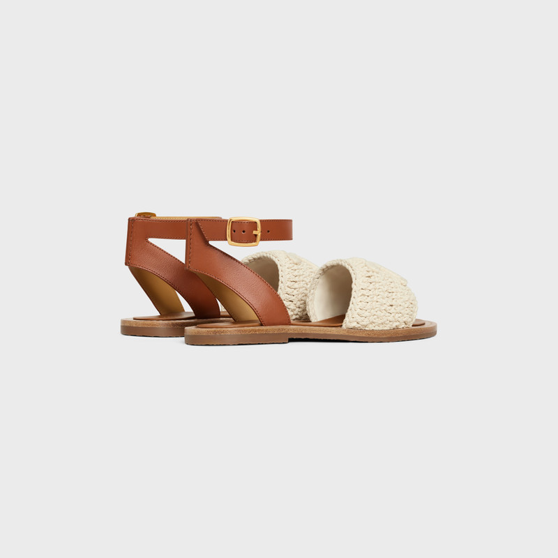 CELINE CELINE LYMPIA SANDAL in TRIOMPHE MACCRAMÉ COTTON & CALFSKIN outlook