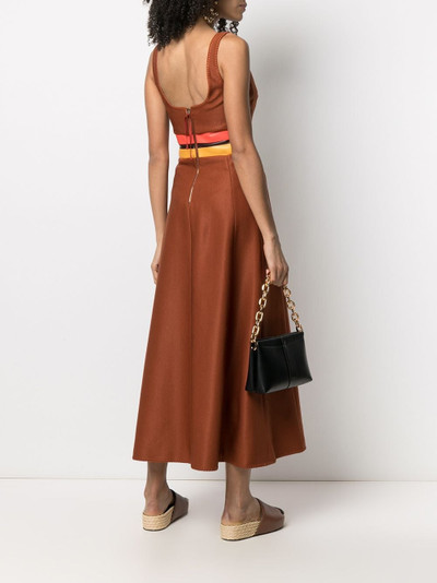 GABRIELA HEARST square-neck A-line dress outlook