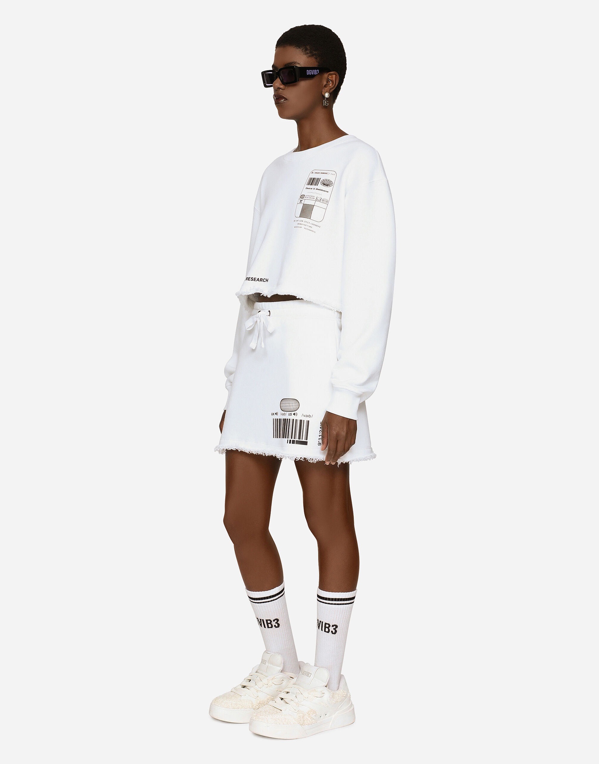 Long-sleeved round-neck sweatshirt in cotton jersey DGVIB3 - 4