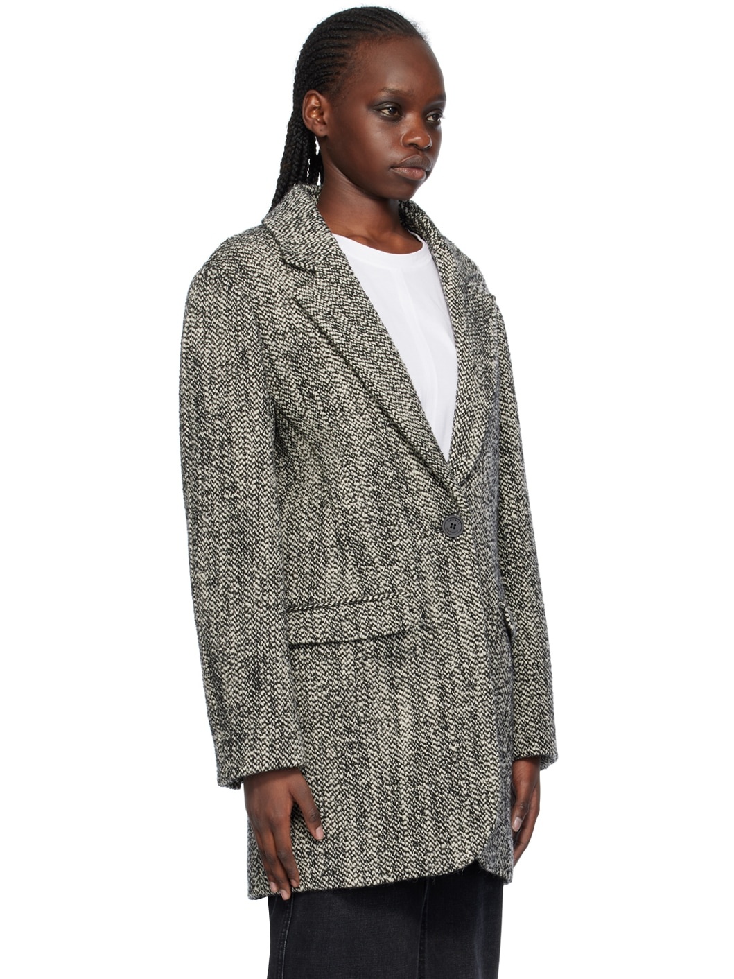 Black & White Jilinka Coat - 2