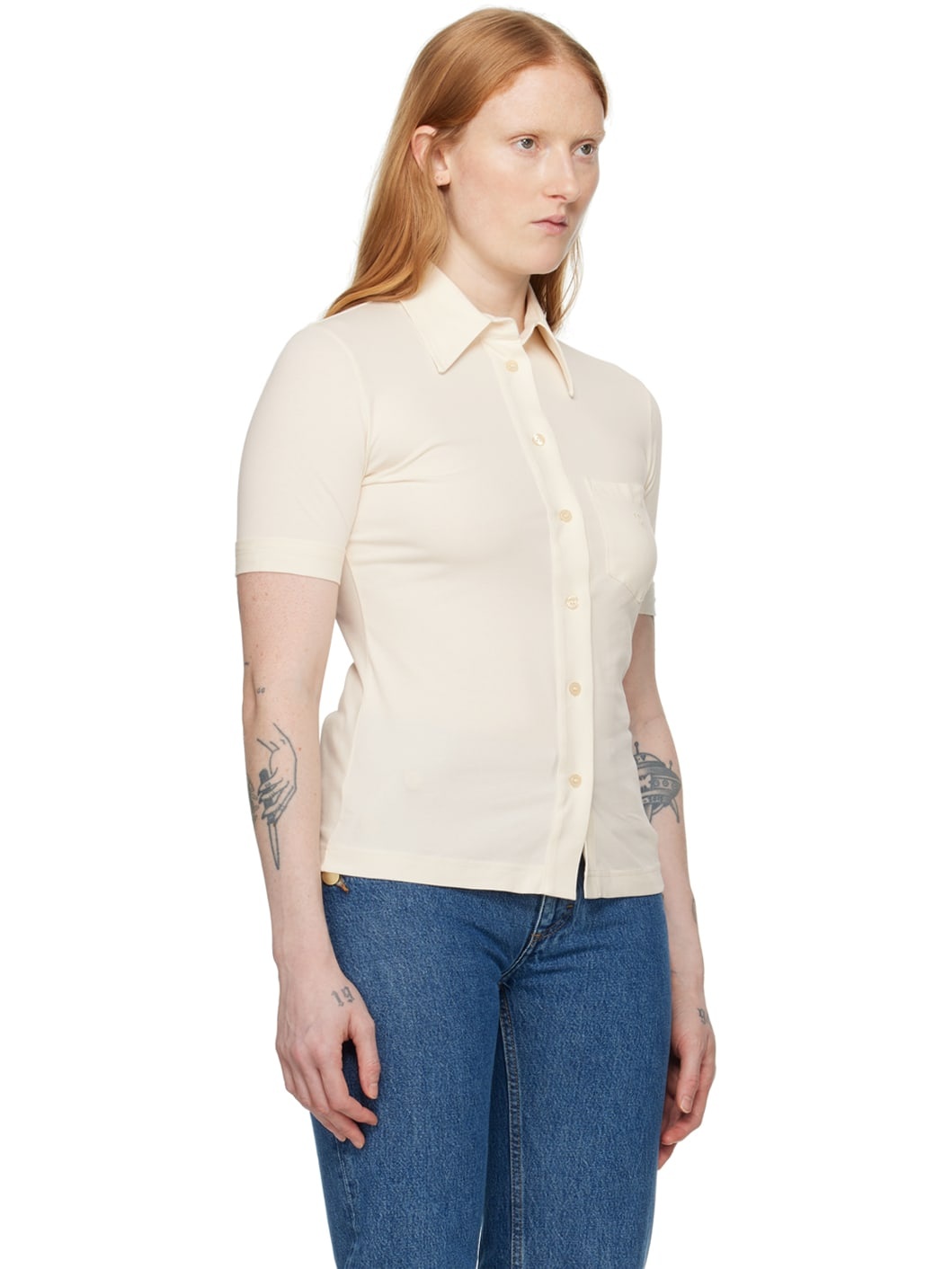 Off-White Embroidered Shirt - 2