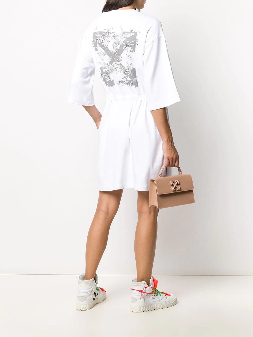 Birds motif T-shirt dress - 2