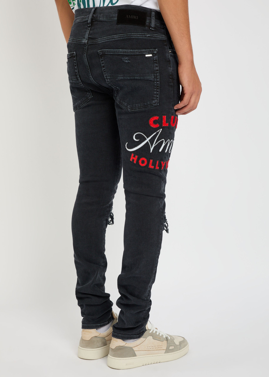 Amiri Club Amiri MX1 Appliquéd Skinny Jeans - 3