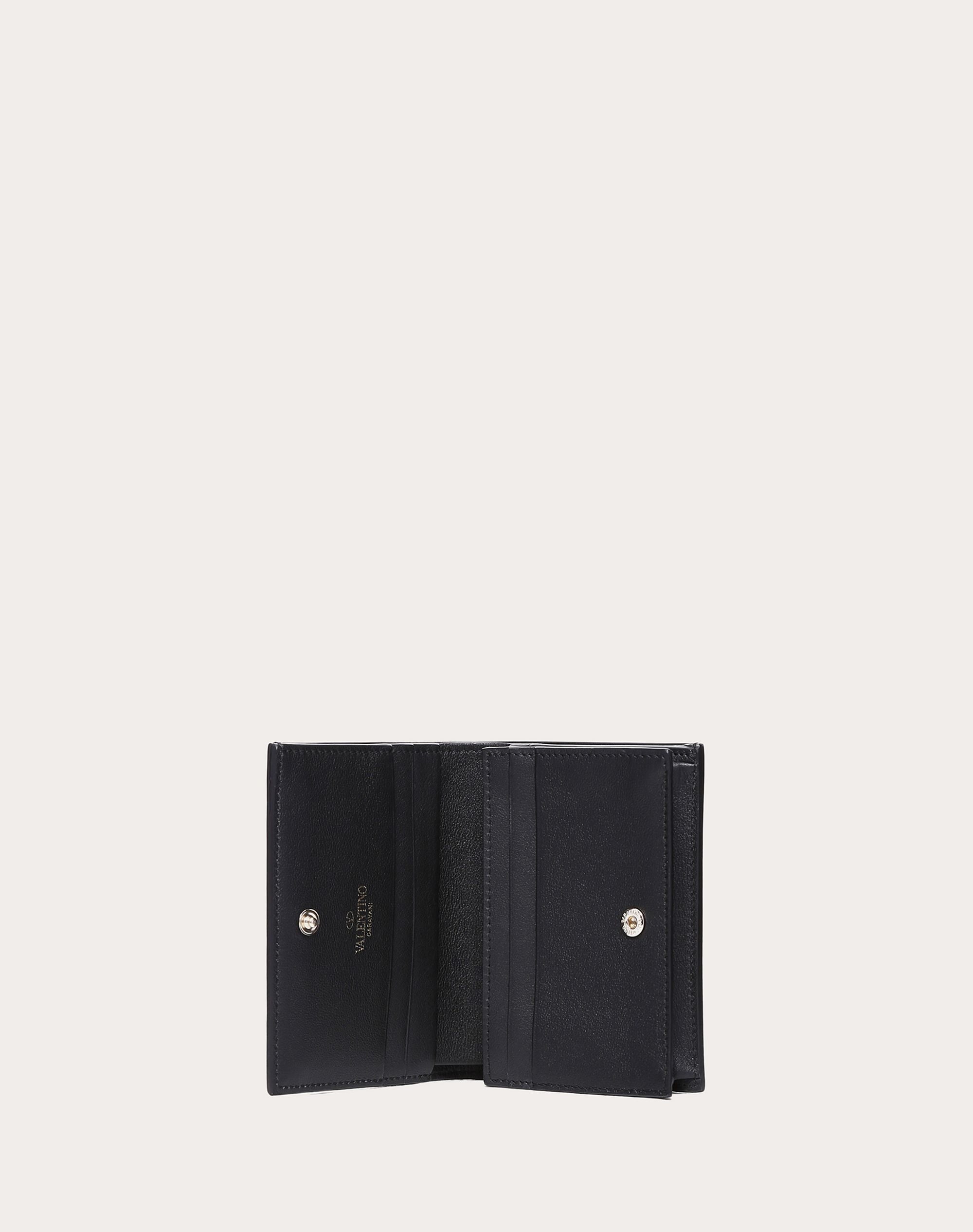 COMPACT ROCKSTUD CALFSKIN WALLET - 5