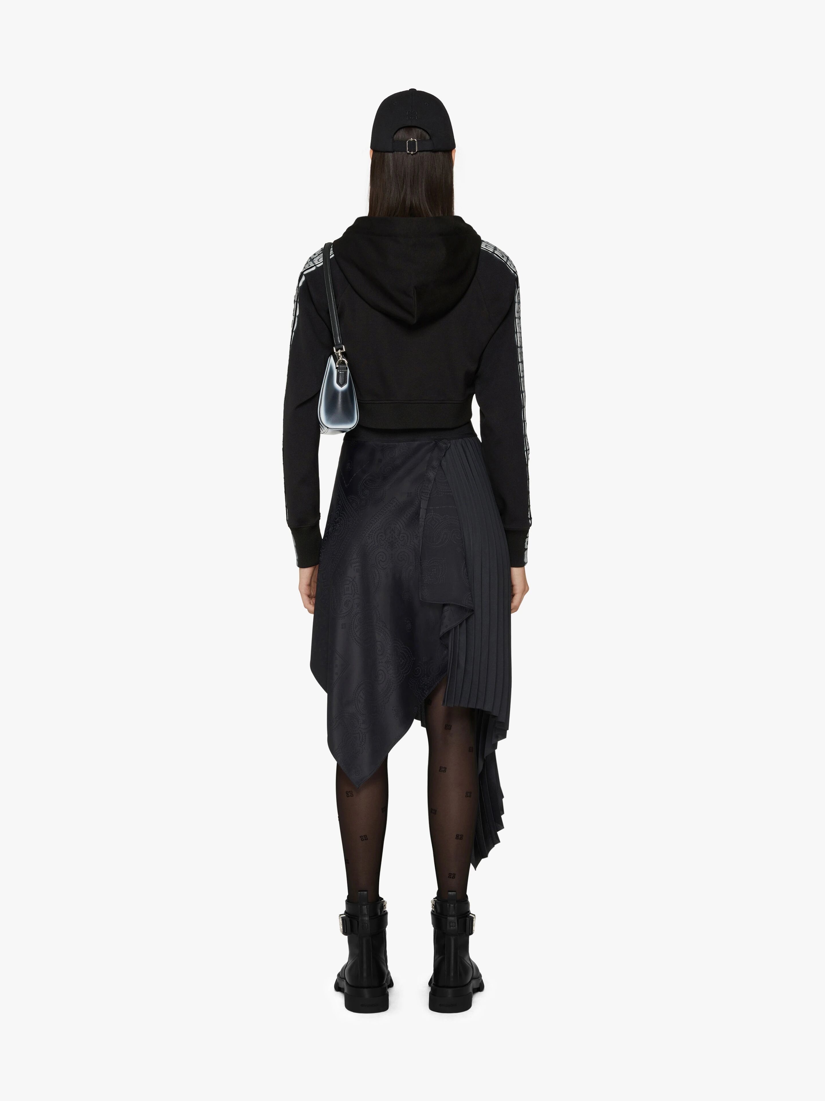 GIVENCHY ZIPPED HOODIE WITH TAG EFFECT 4G WEBBING - 3