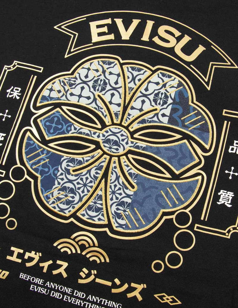 KAMON AND SEAGULL PATCHWORK APPLIQUÉ LOOSE FIT T-SHIRT 7