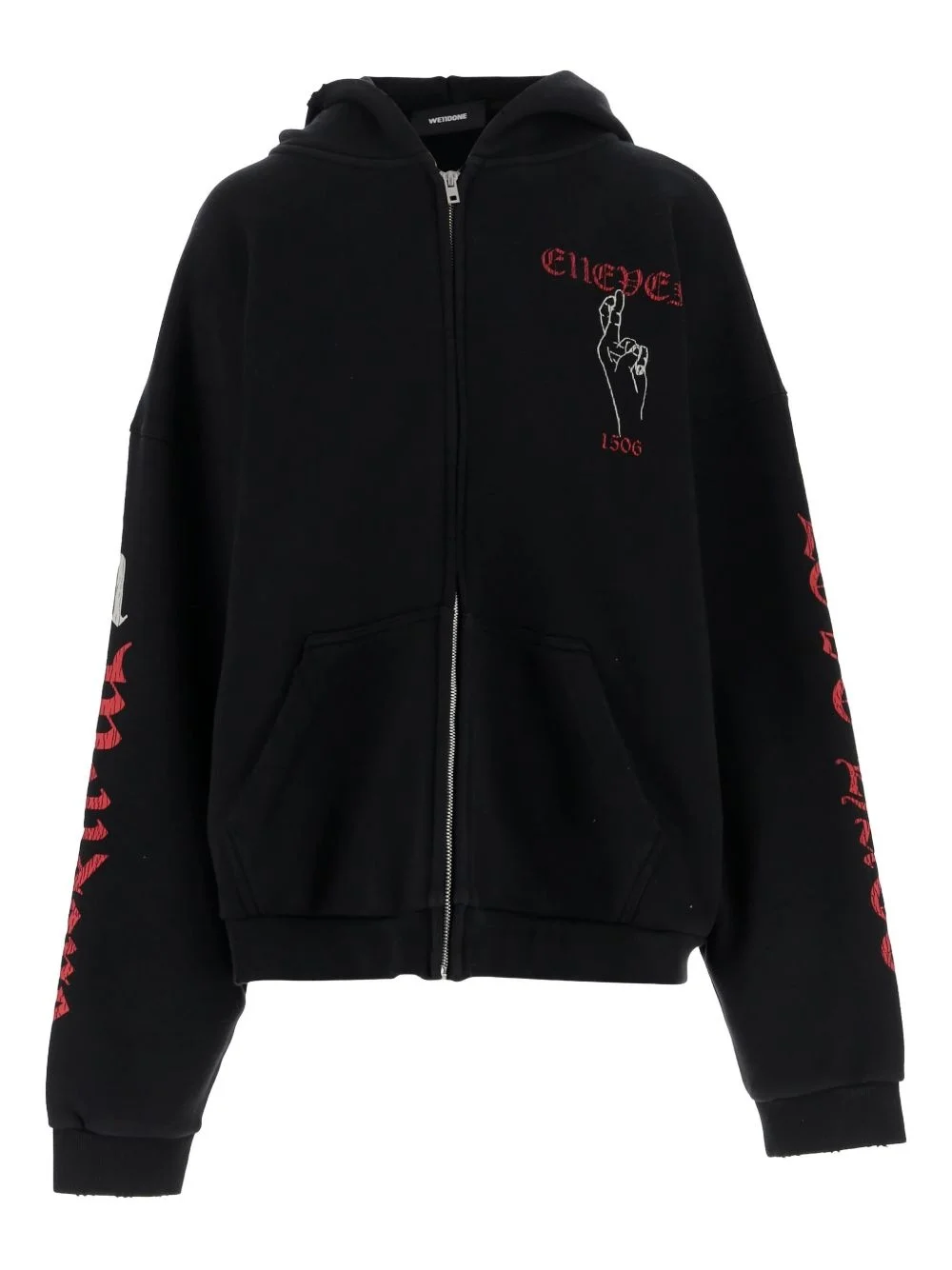 graphic-print zip-up hoodie - 1