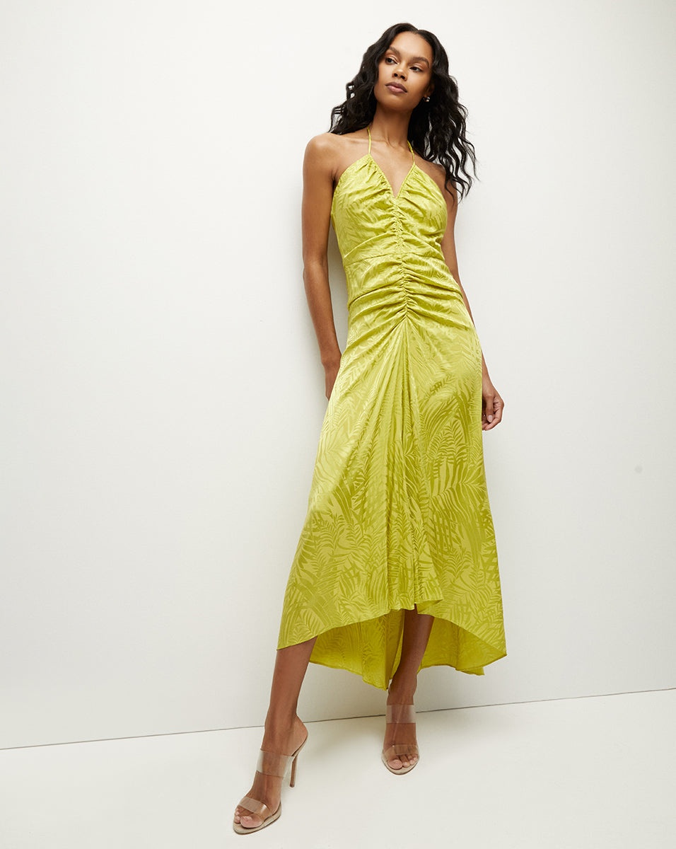ALDANA STRETCH-SILK DRESS - 5