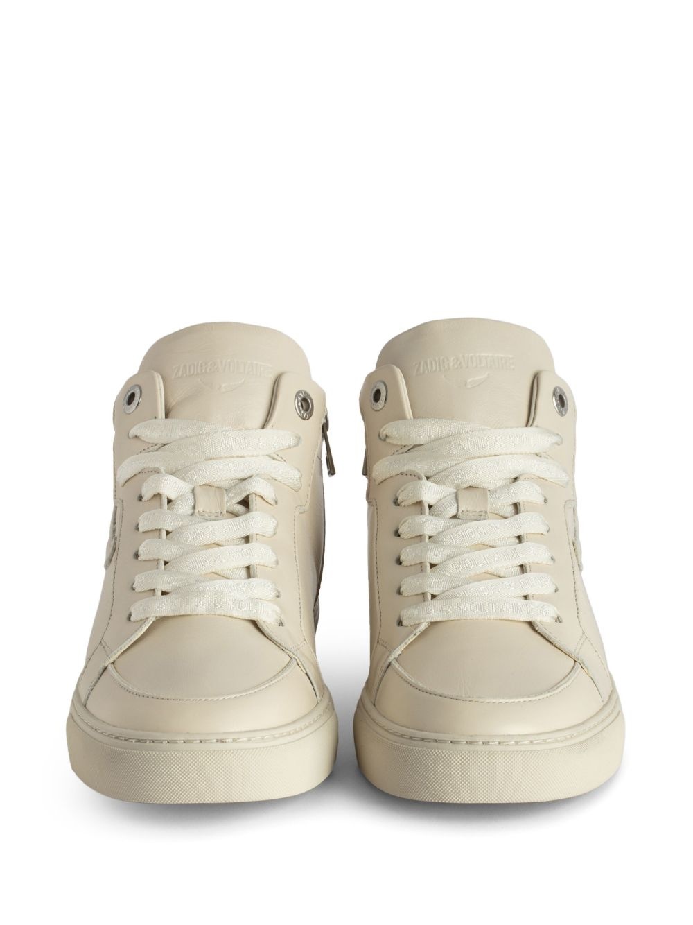 Mid Fly On Sneakers - Zadig & Voltaire - Leather - White - 4